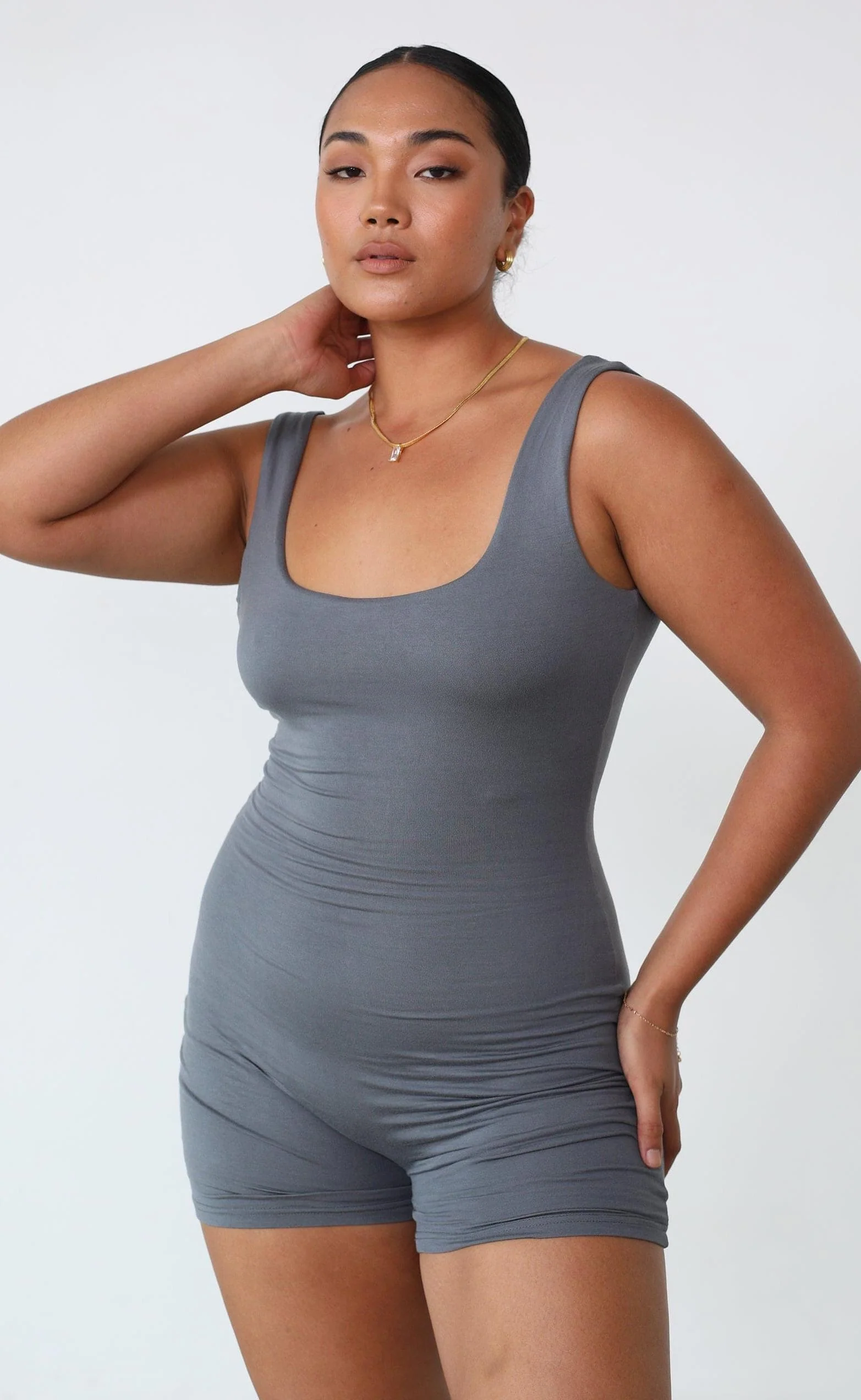 Amazia Playsuit (Charcoal)