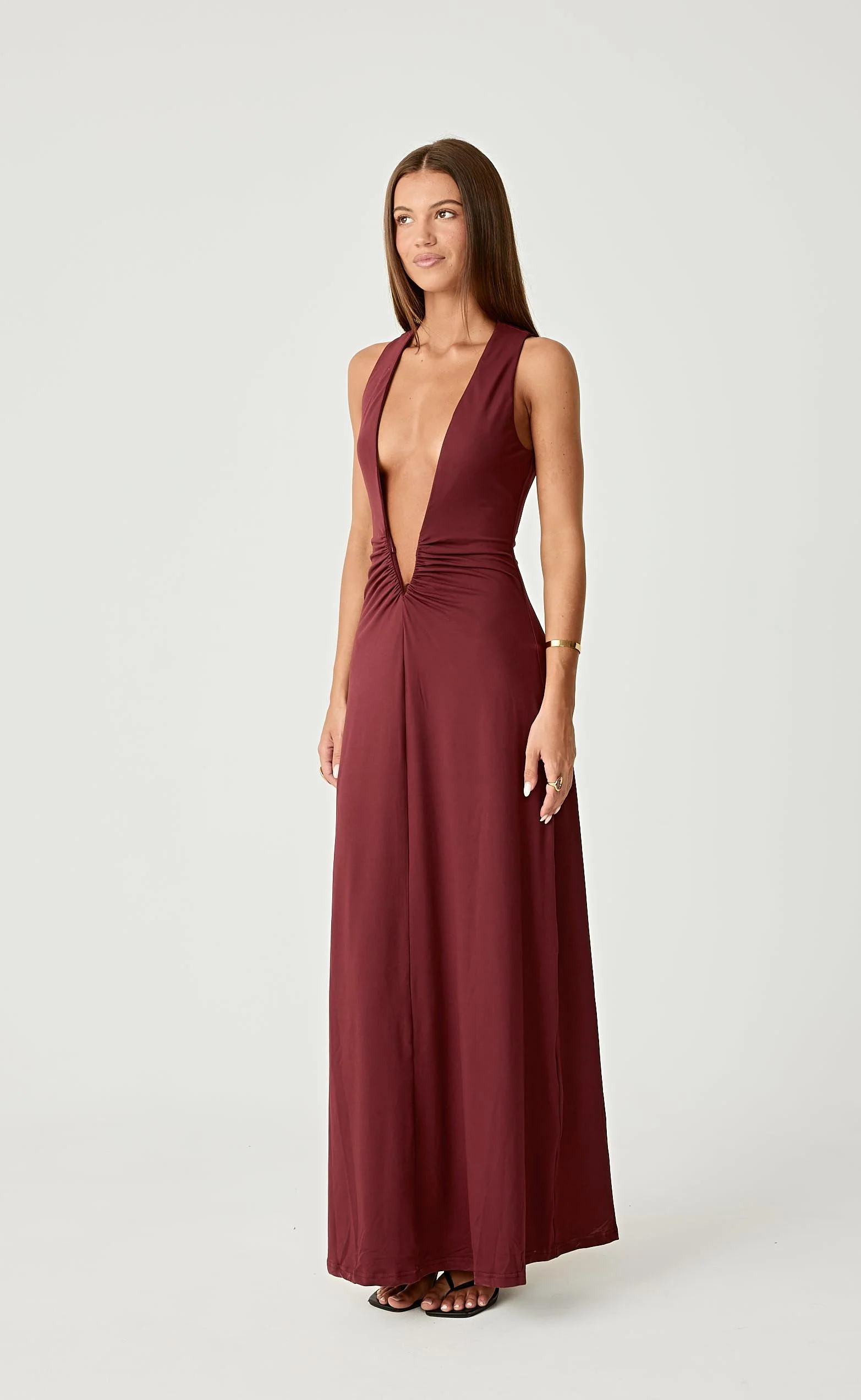 Avril Maxi Dress (Wine)