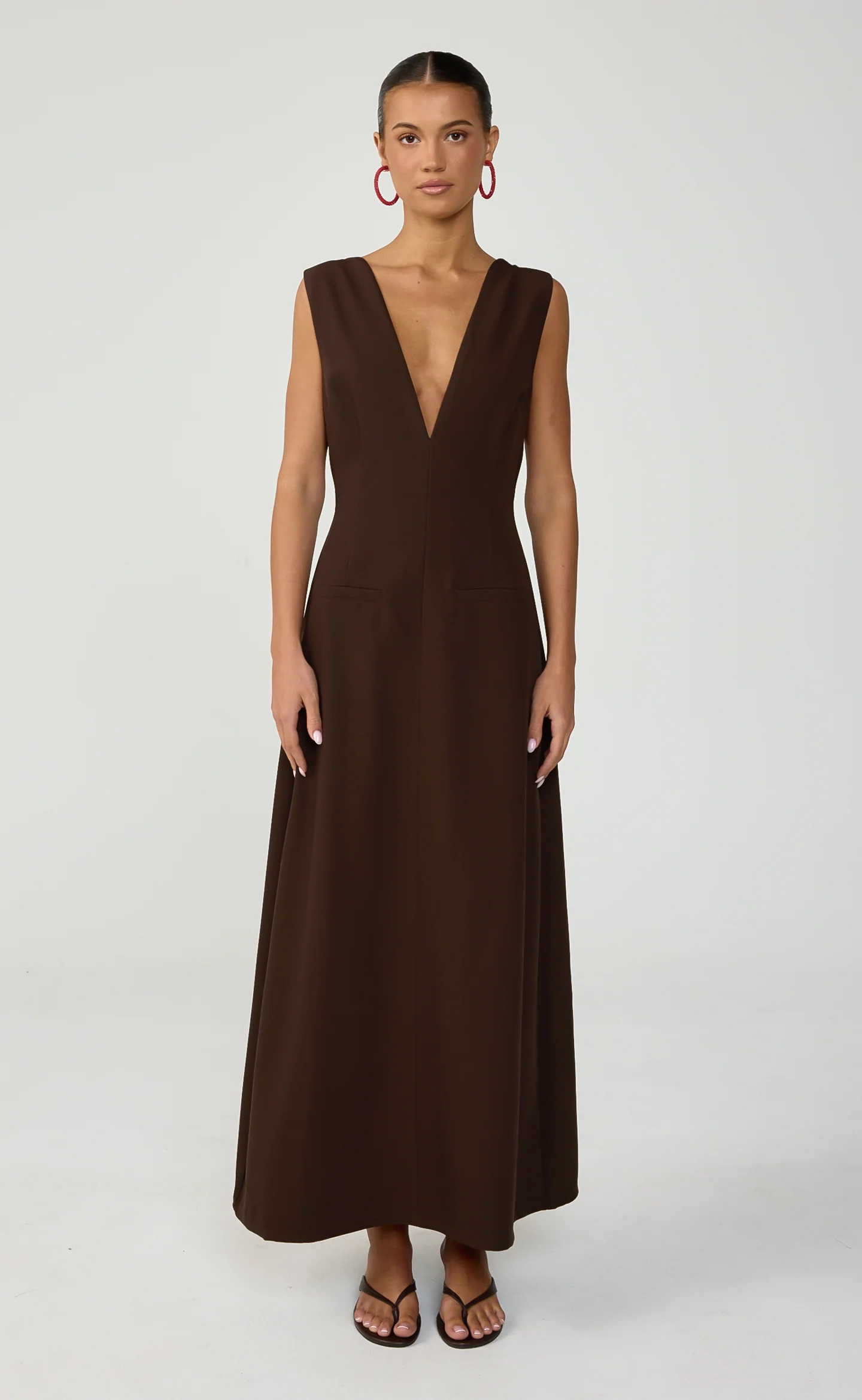 Aya Maxi Dress (Chocolate)