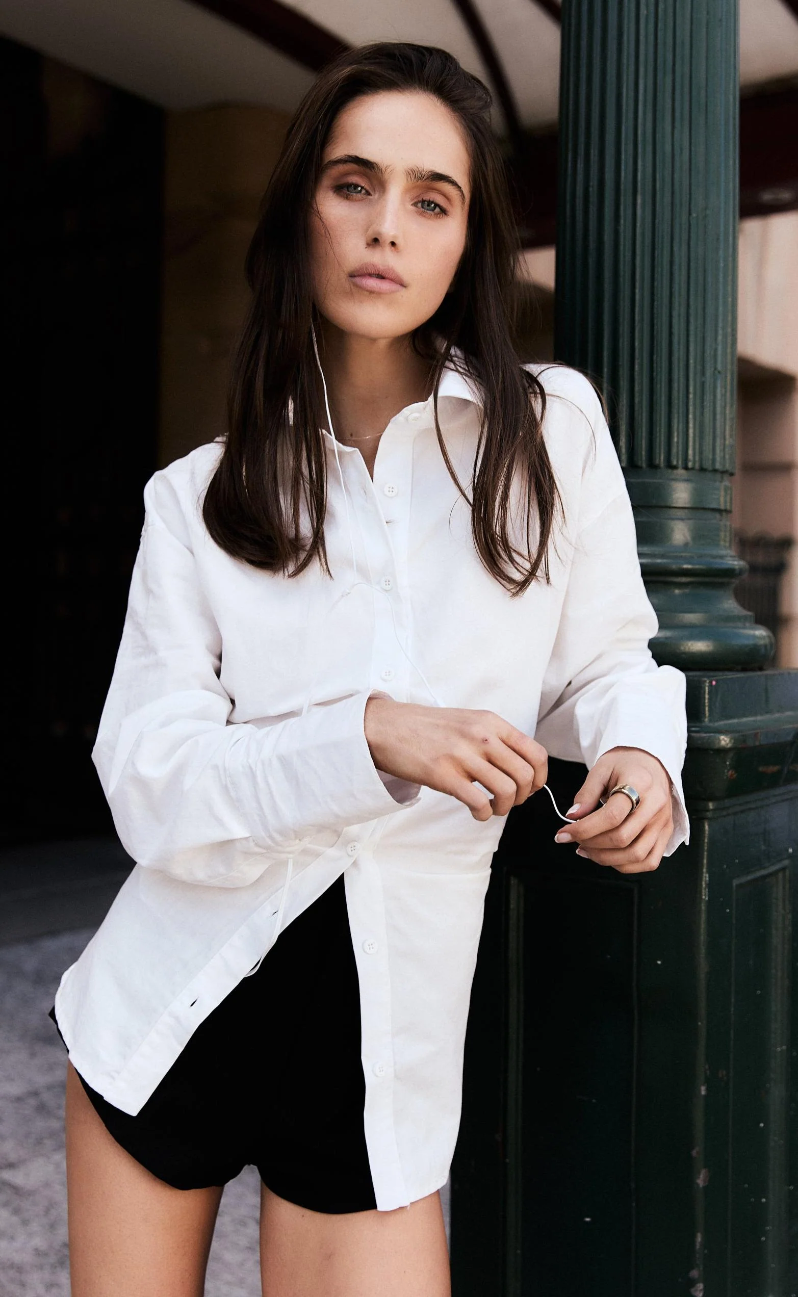 Barrett Long Sleeve Shirt (White) - Image 4