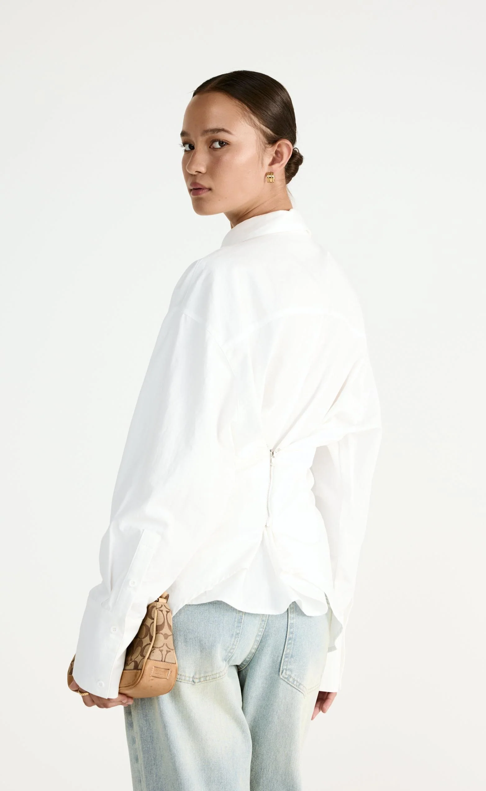 Barrett Long Sleeve Shirt (White) - Image 7