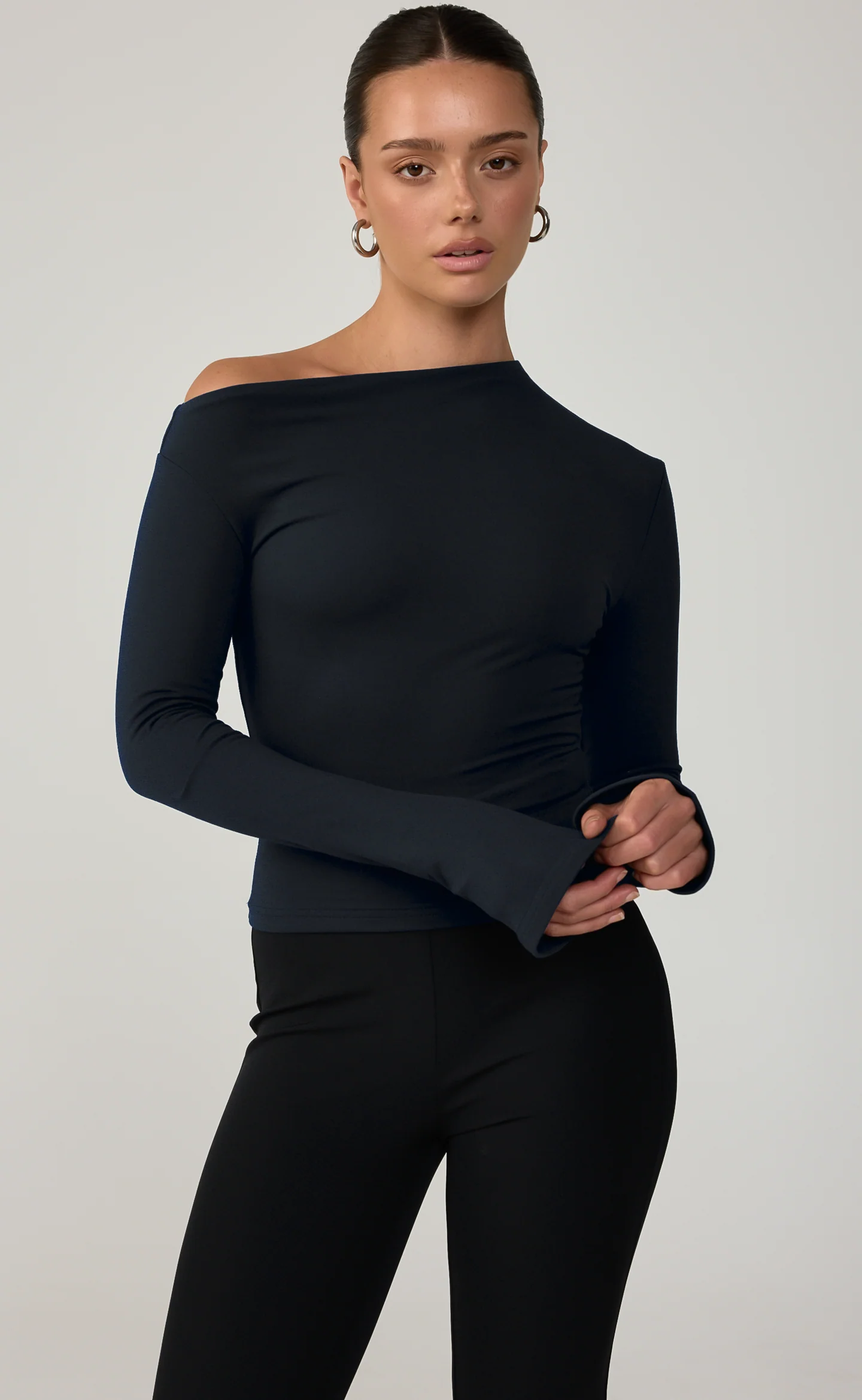 Bowen Long Sleeve Top (Navy) - Image 3