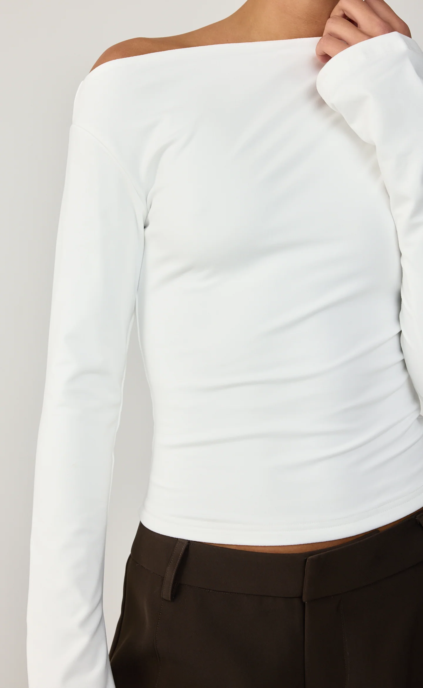 Bowen Long Sleeve Top (White) - Image 6