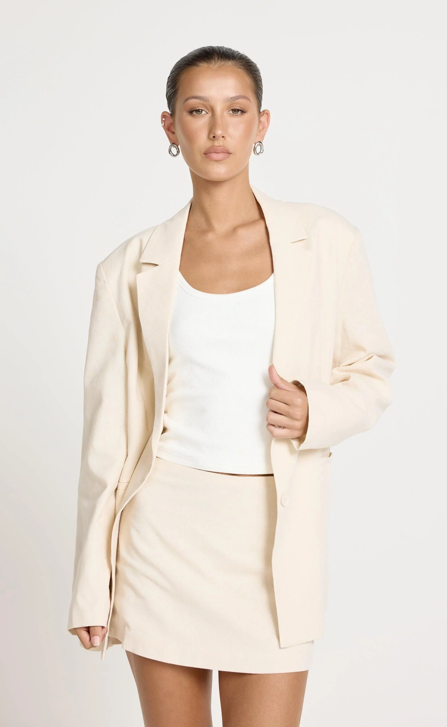 Bradshaw Mini Skirt (Oat) - Image 3