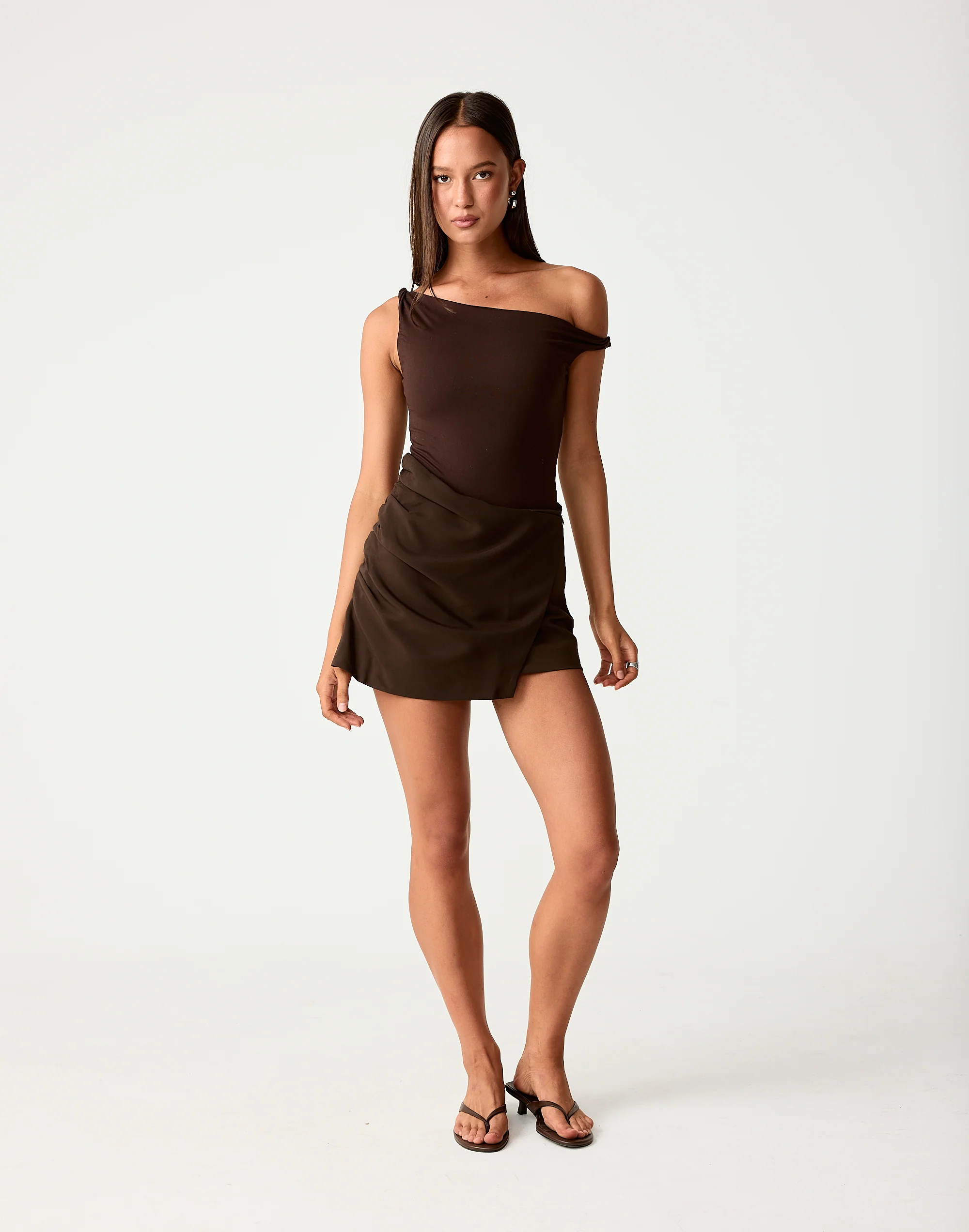 Brady Mini Skirt (Chocolate) - Image 5