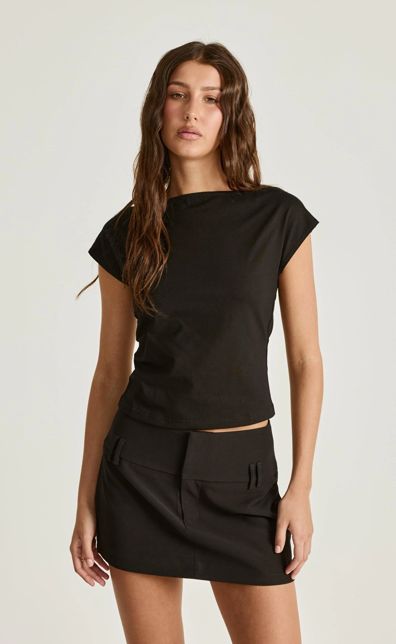 Dillon Mini Skirt (Black) - Image 2