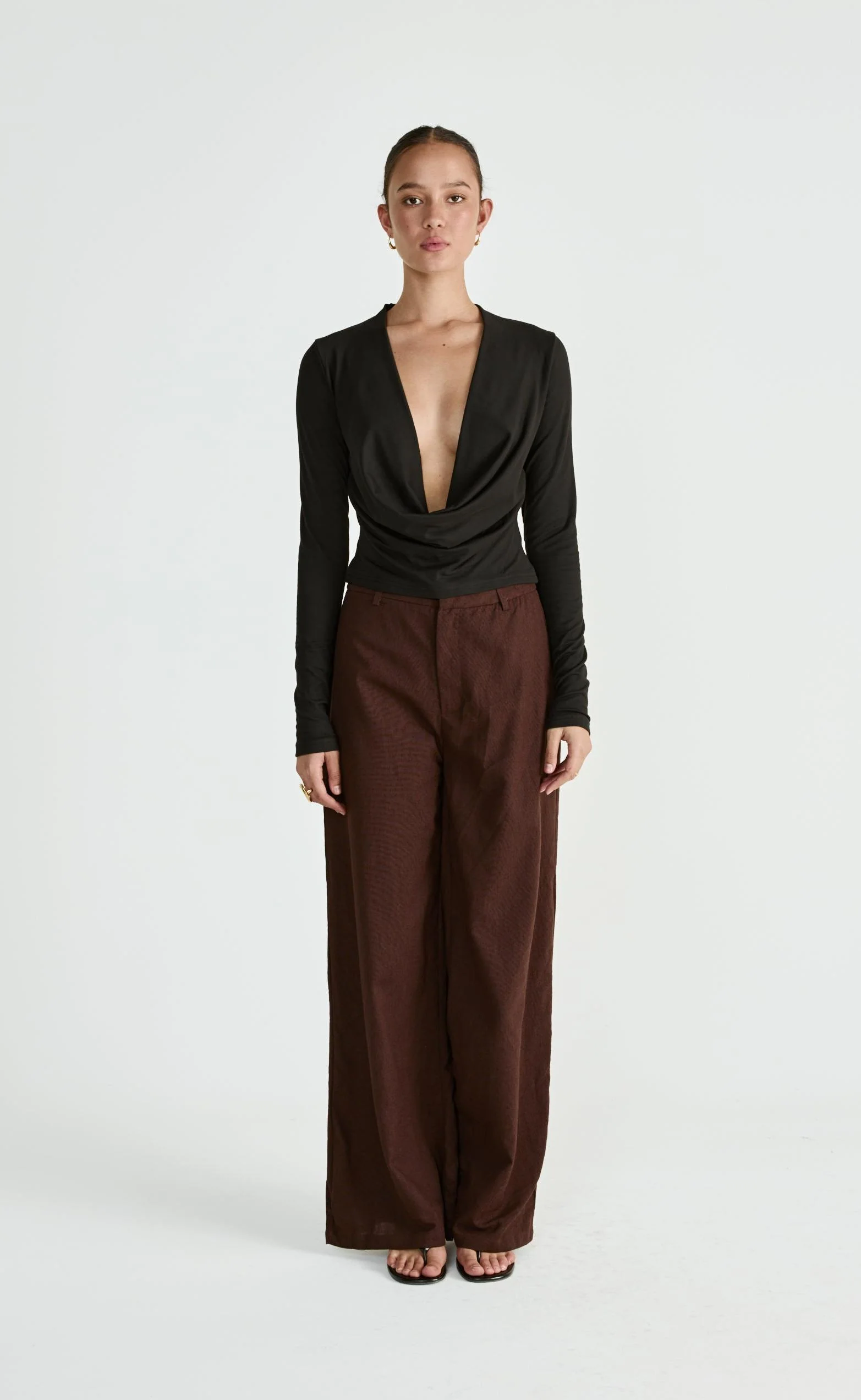 Dimitri Long Sleeve Top (Black)
