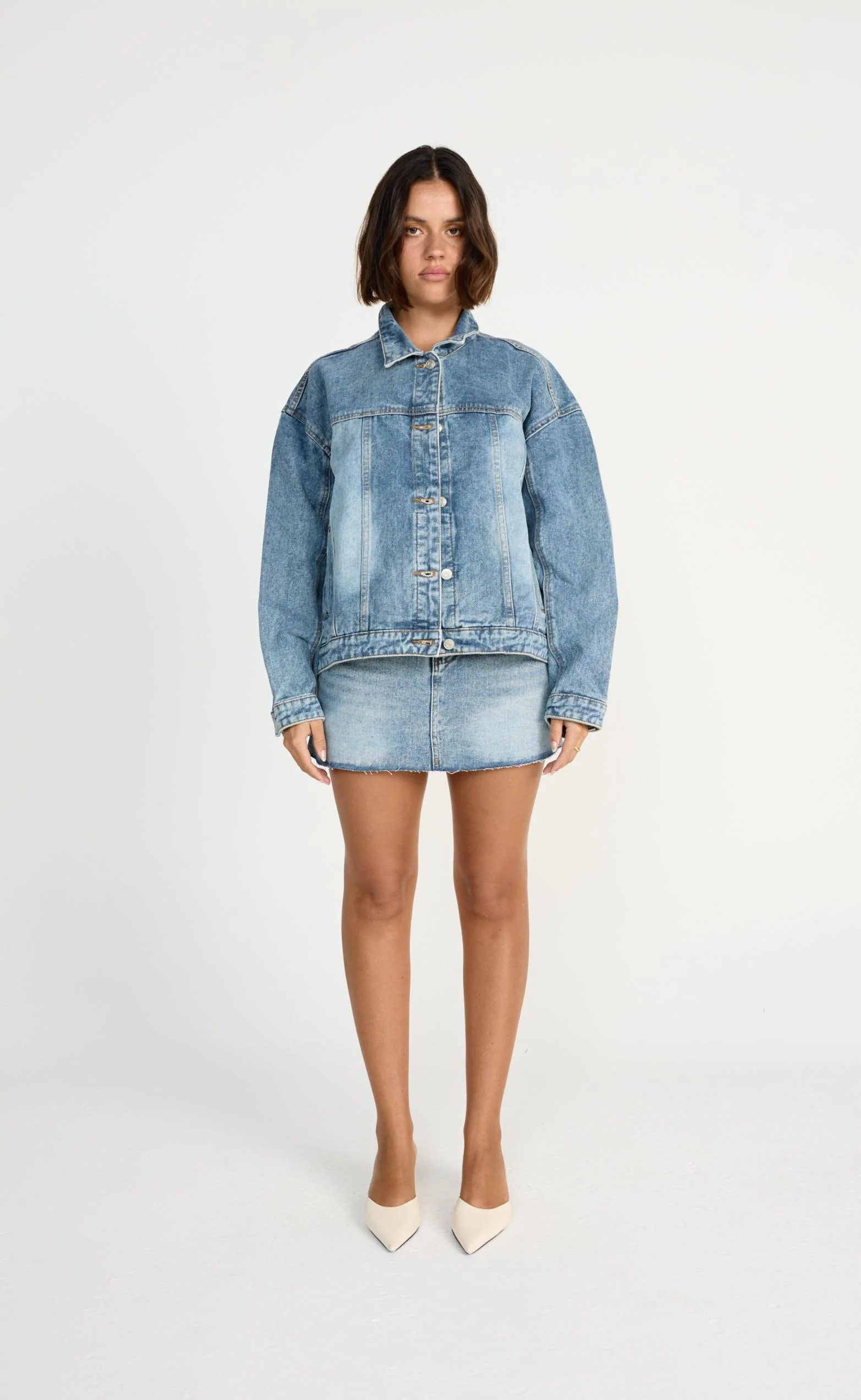 Dorian Denim Skort (Mid Faded)