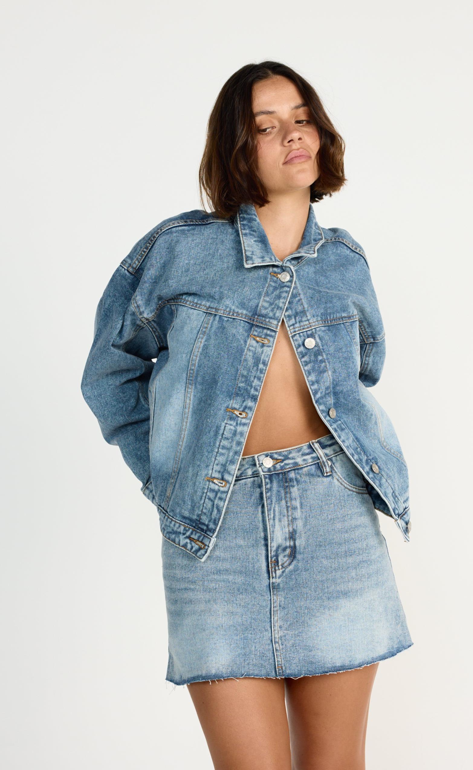 Dorian Denim Skort (Mid Faded) - Image 2