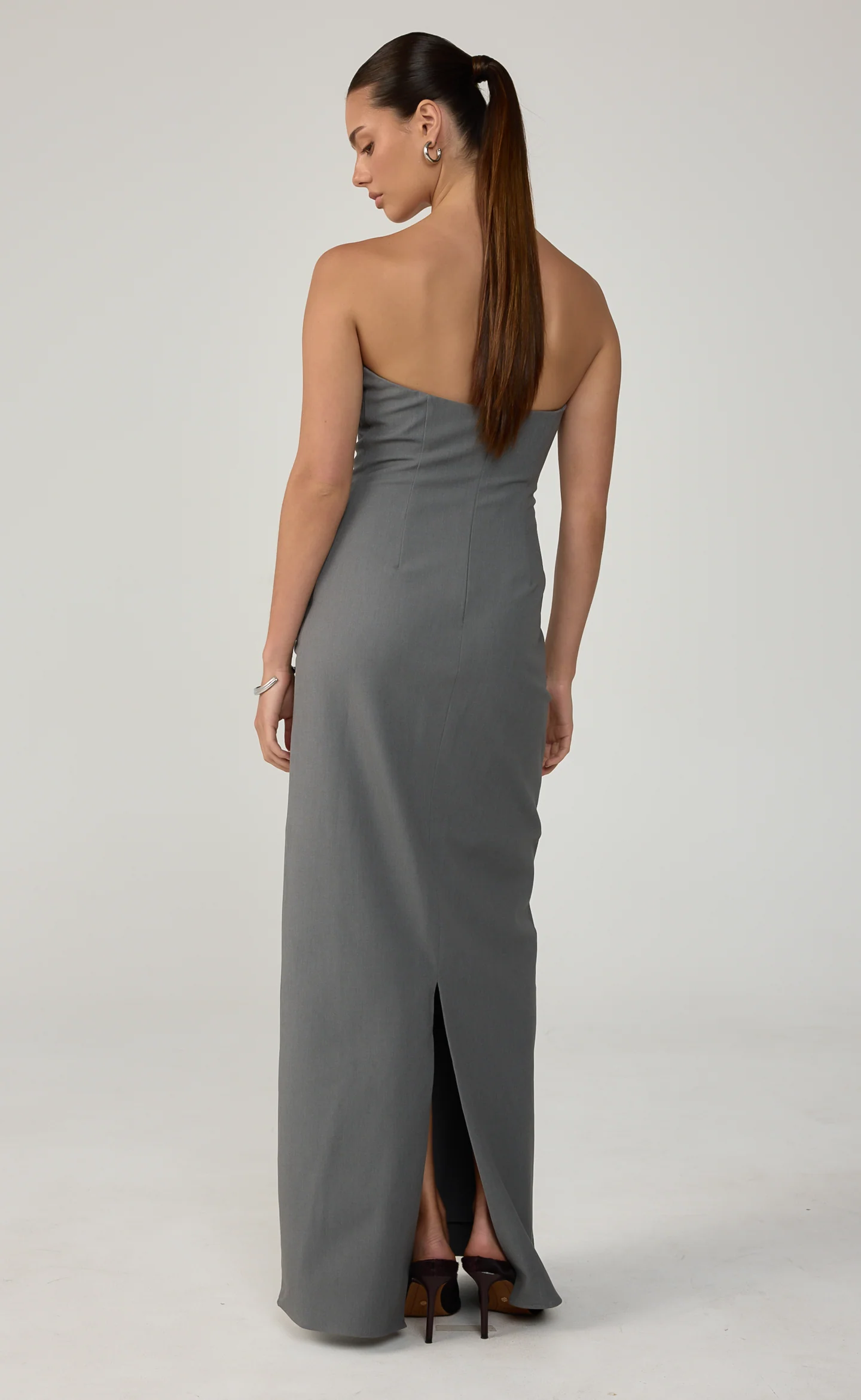 Jaylen Maxi Dress (Slate Texture) - Image 4