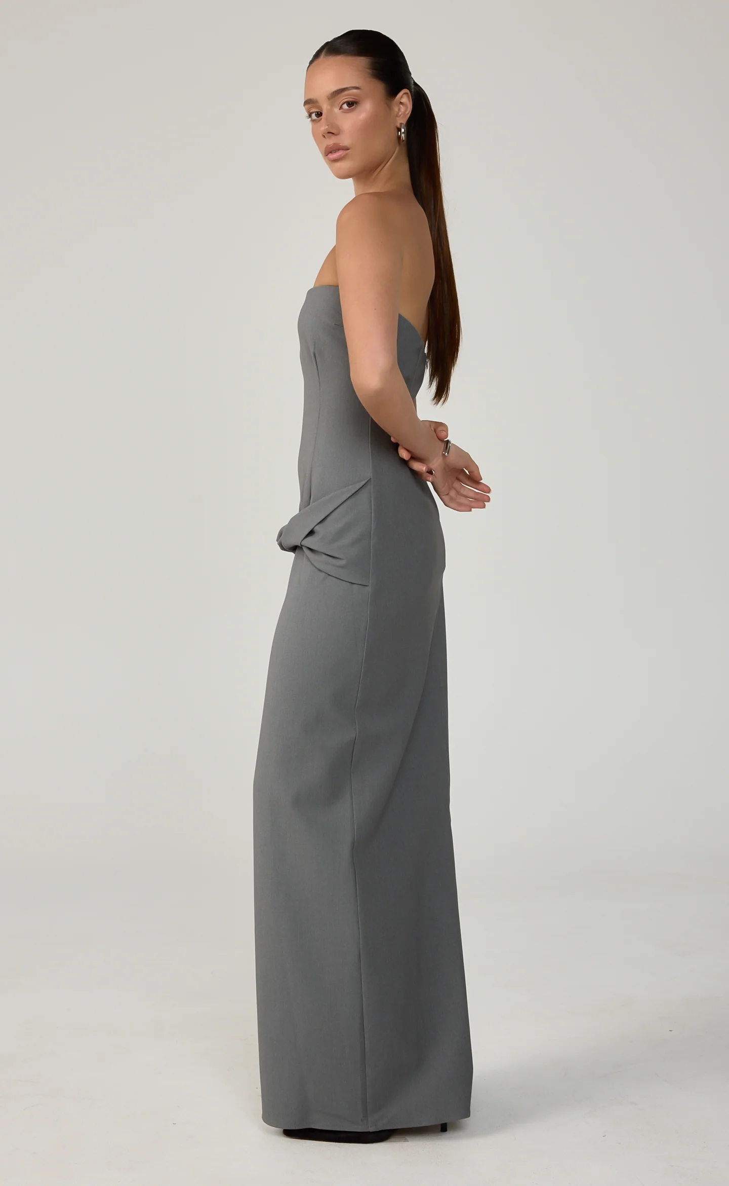 Jaylen Maxi Dress (Slate Texture) - Image 5