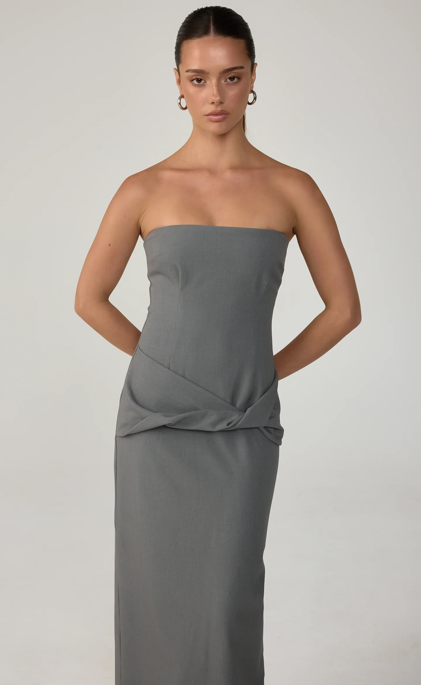 Jaylen Maxi Dress (Slate Texture) - Image 7