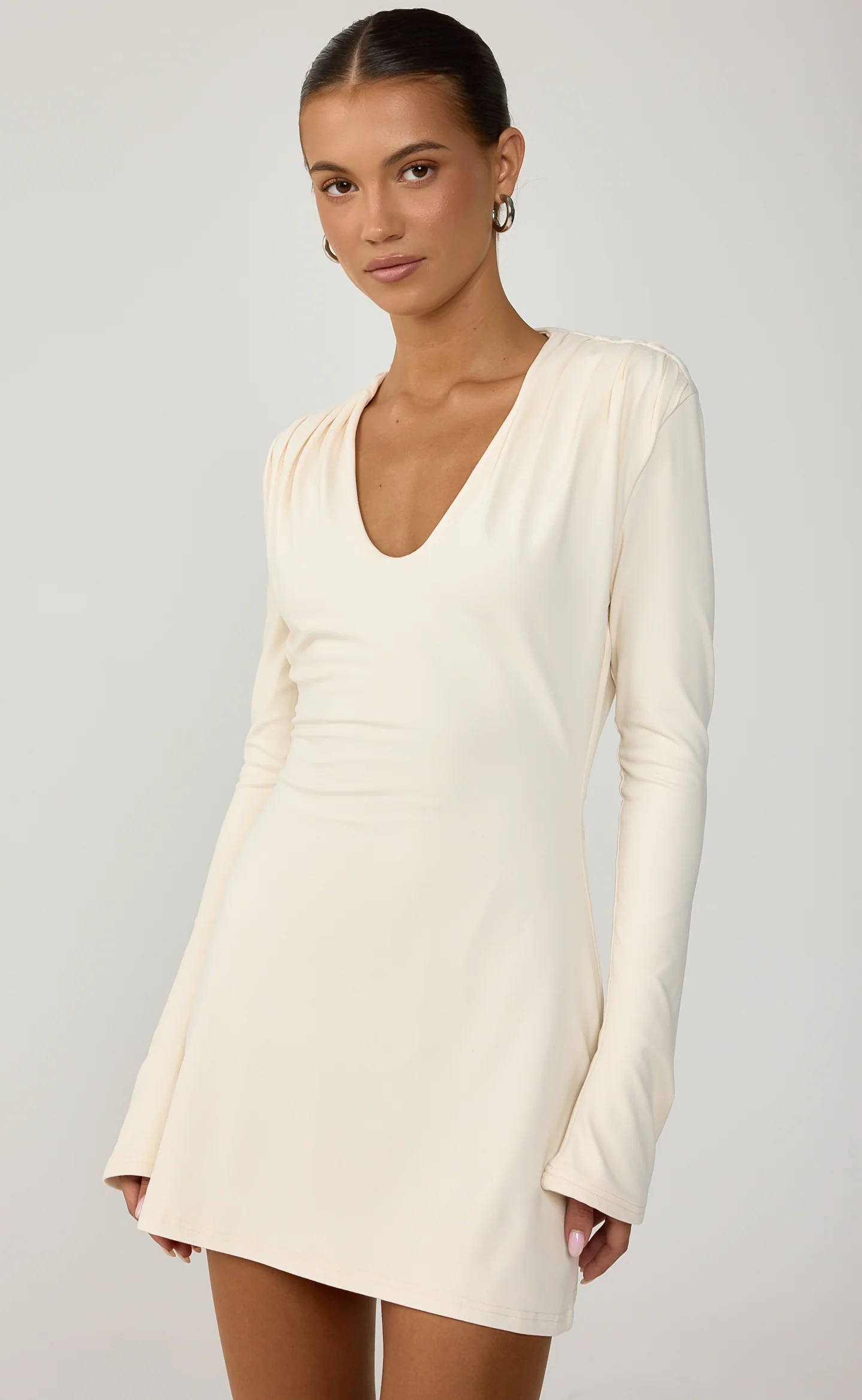 Kash Mini Dress (Oat) - Image 2