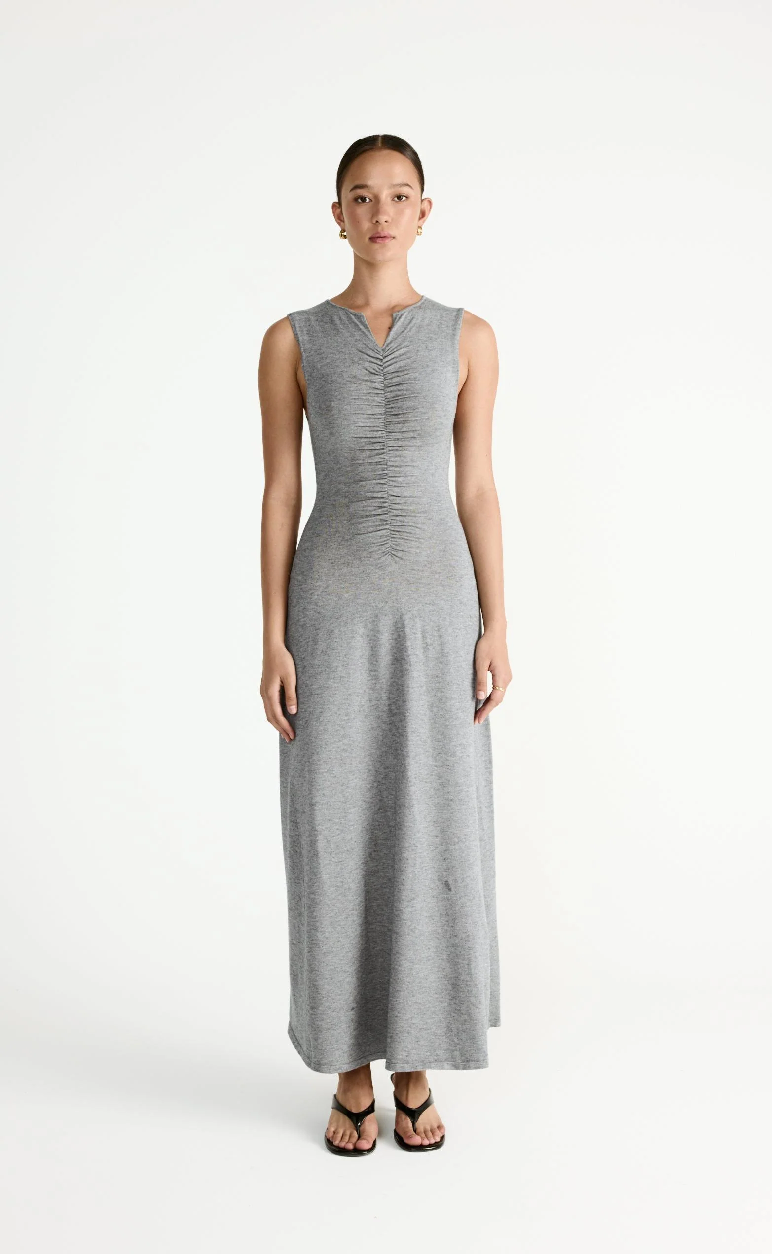 Laney Maxi Dress (Grey Marle) - Image 2