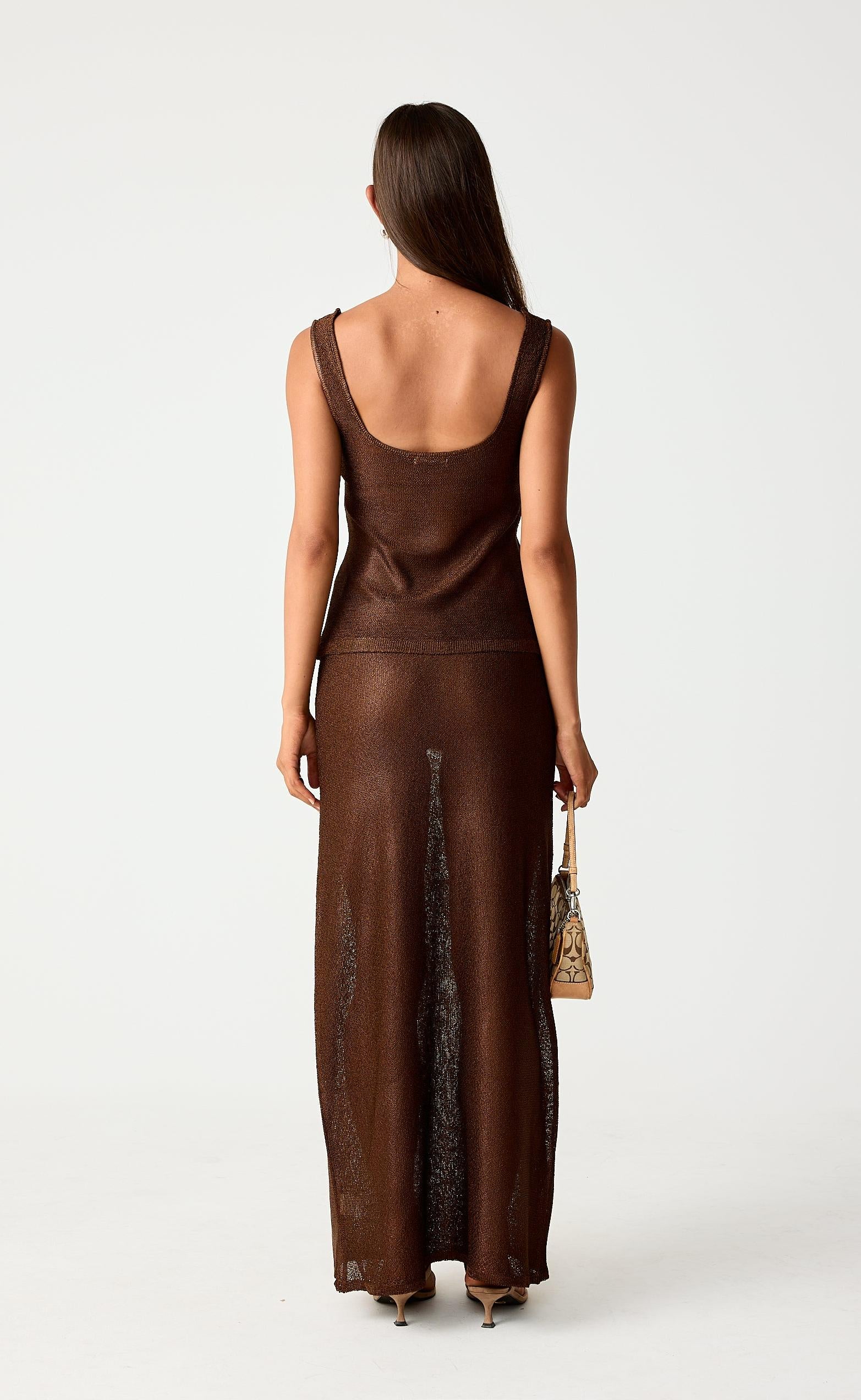 Lulah Maxi Skirt (Chocolate)