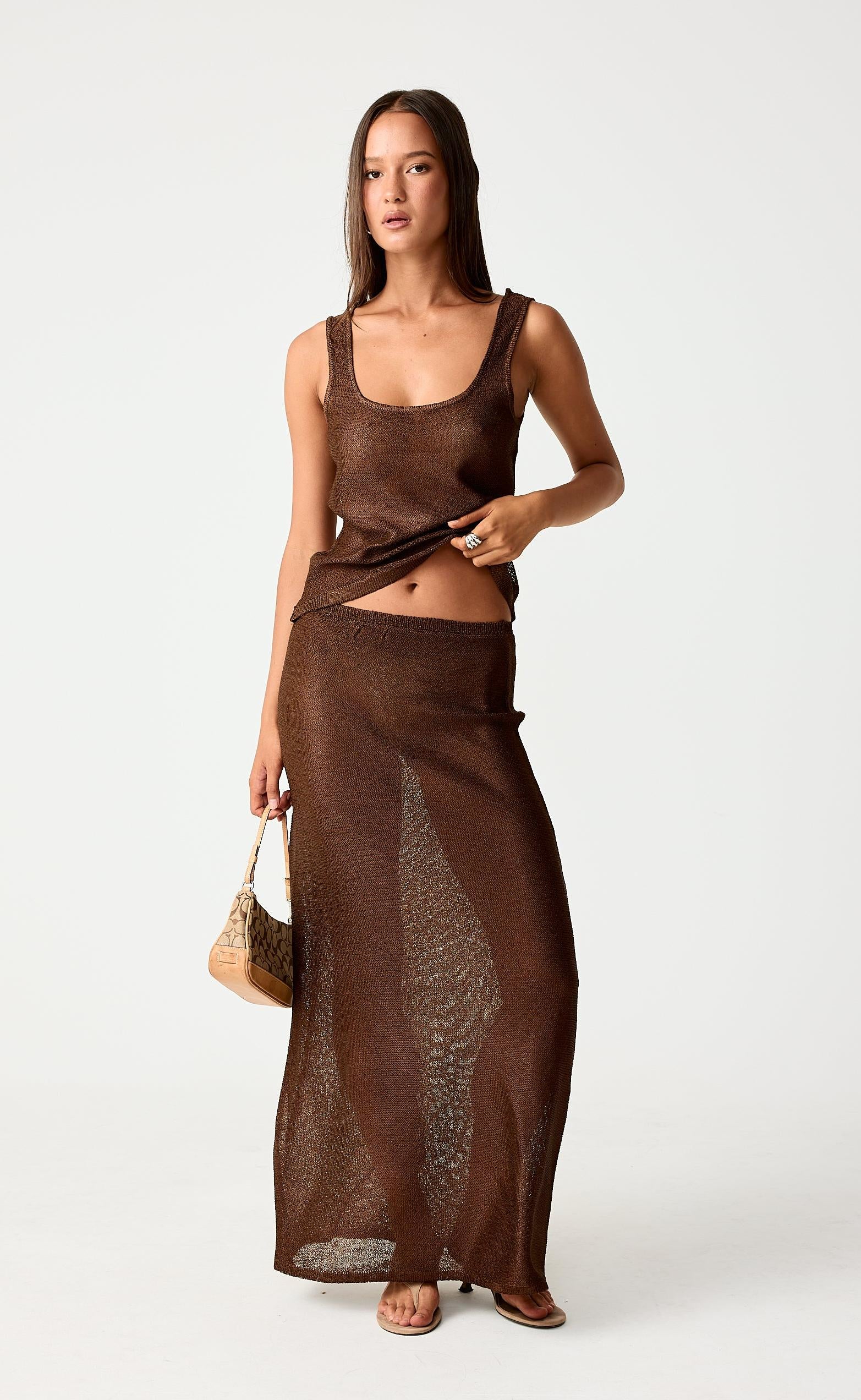 Lulah Maxi Skirt (Chocolate) - Image 6
