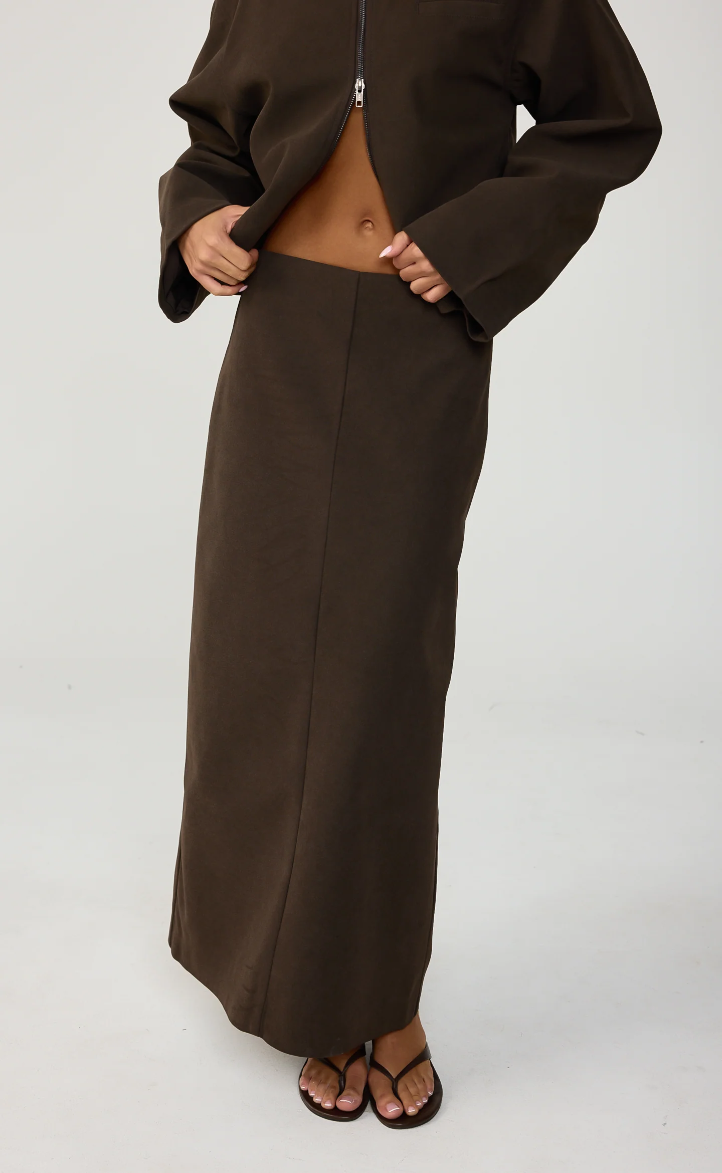 Mara Maxi Skirt (Chocolate) - Image 2