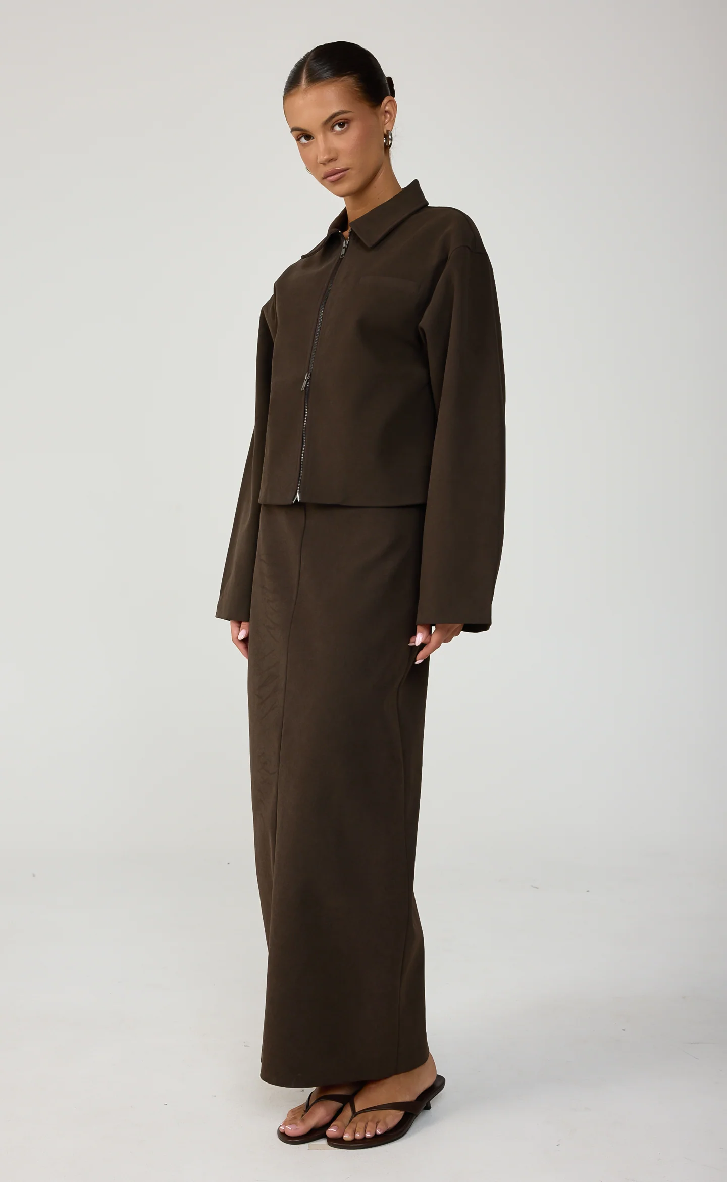 Mara Maxi Skirt (Chocolate) - Image 3
