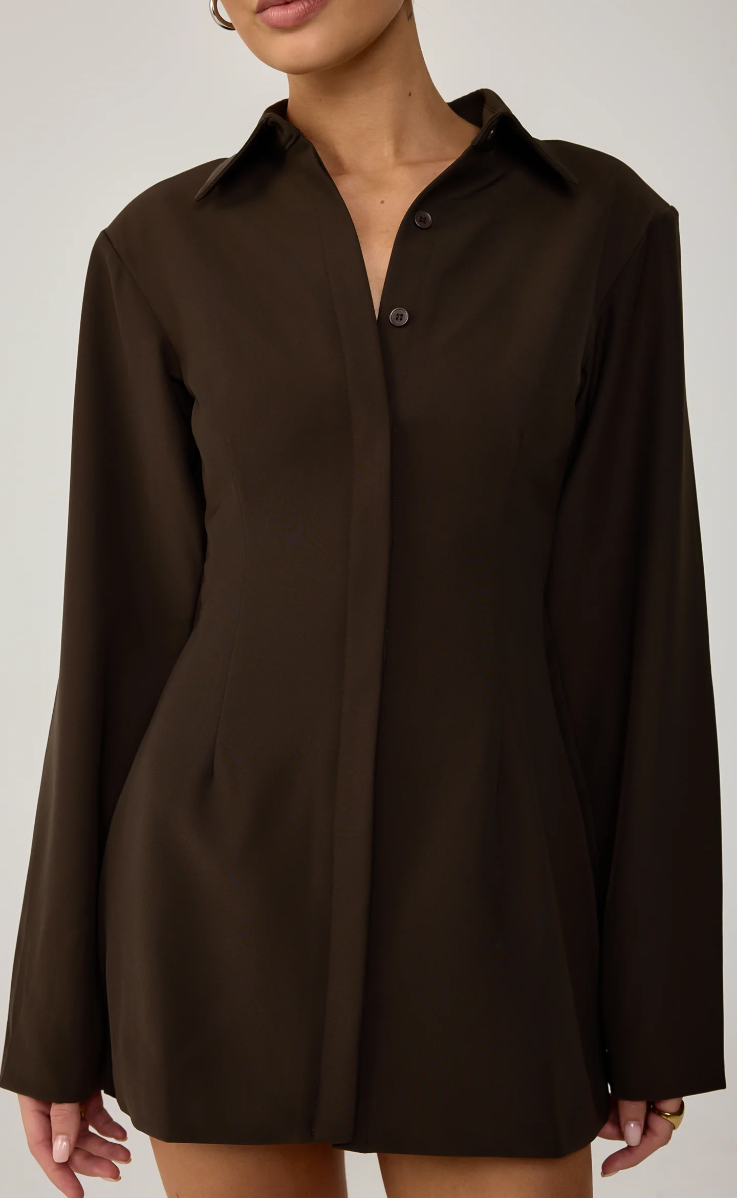 Mariella Mini Dress (Chocolate) - Image 3