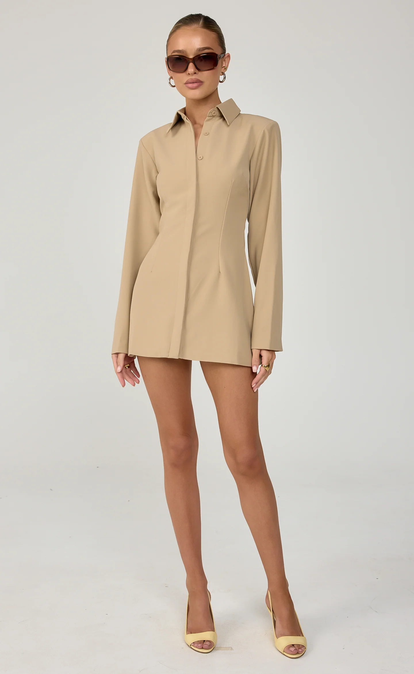 Mariella Mini Dress (Honey) - Image 3