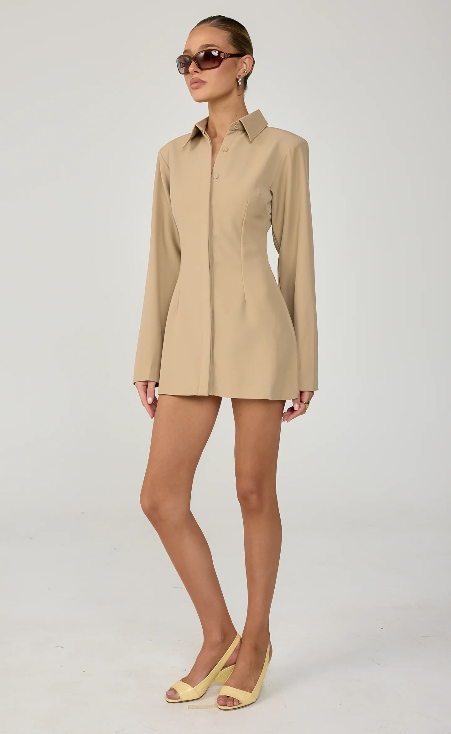 Mariella Mini Dress (Honey) - Image 8