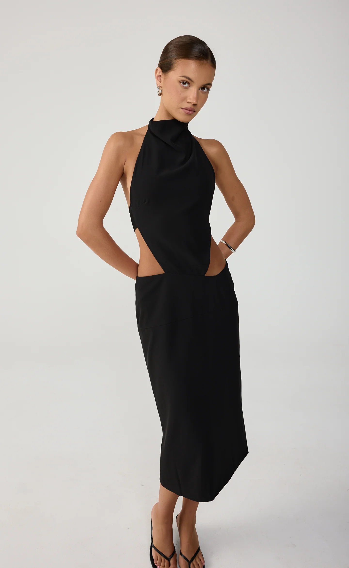 Mon Amie Midi Dress (Black) - Image 6