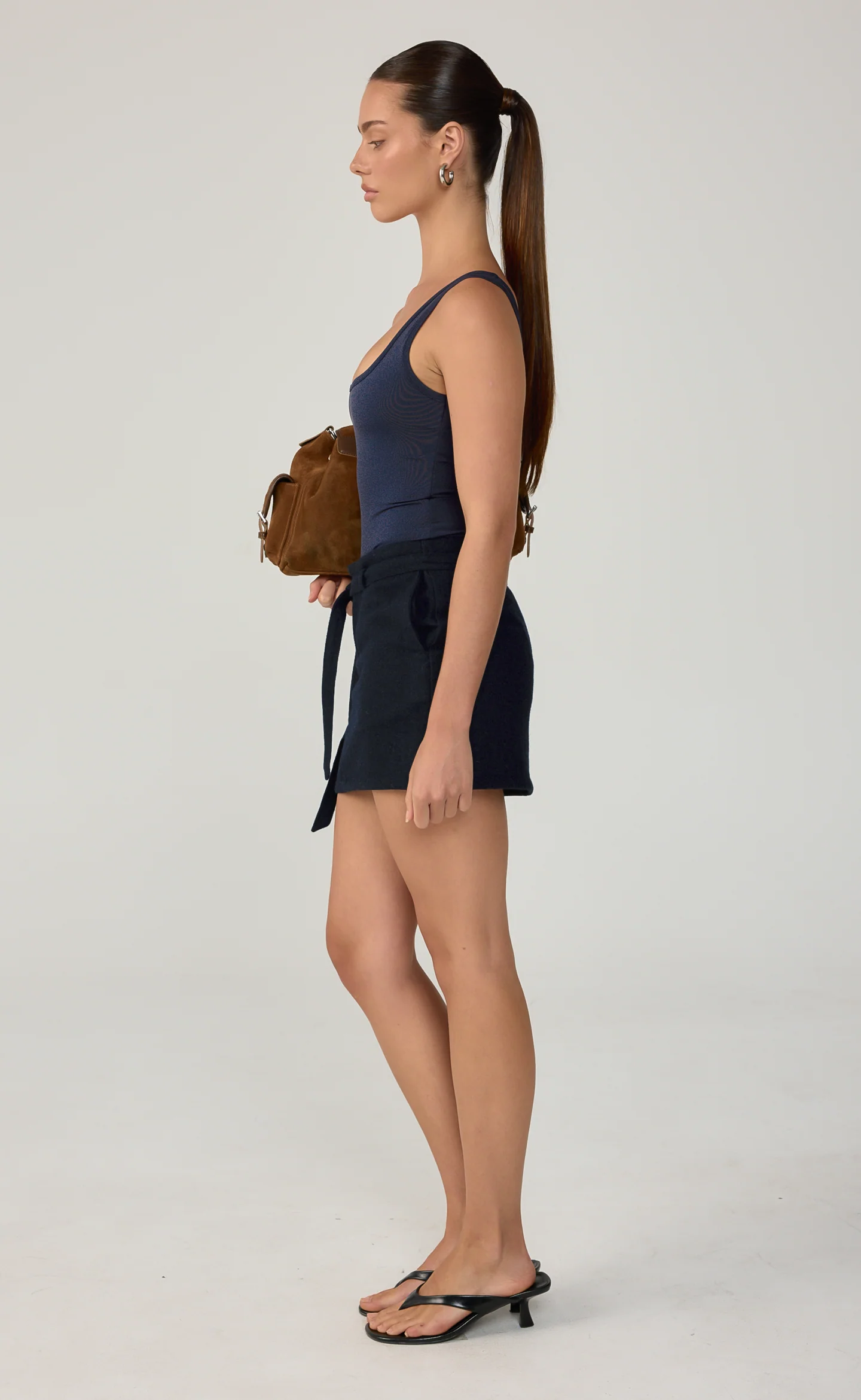 Overtime Mini Skirt (Navy Texture) - Image 8