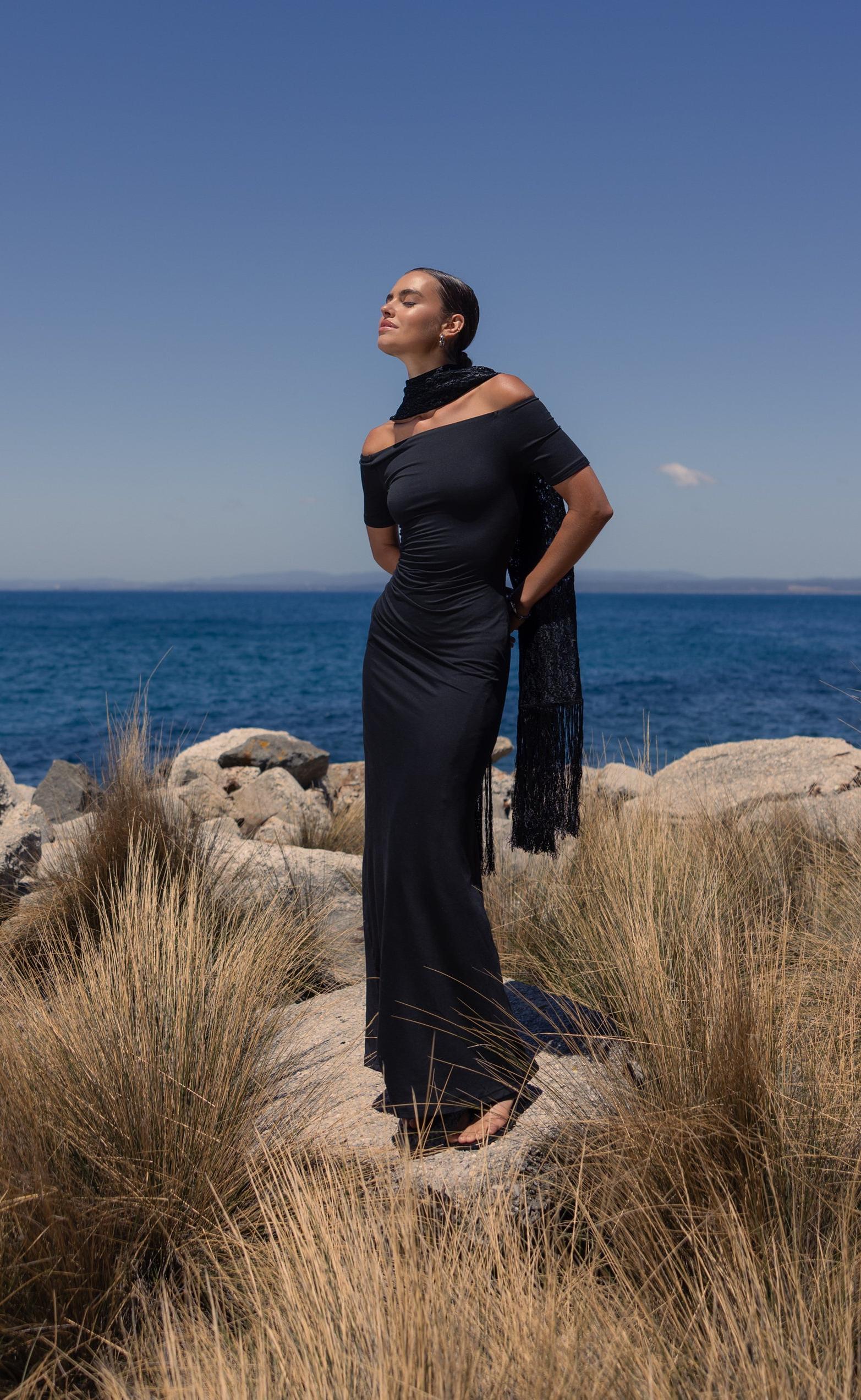 Piper Maxi Dress (Black) - Image 4
