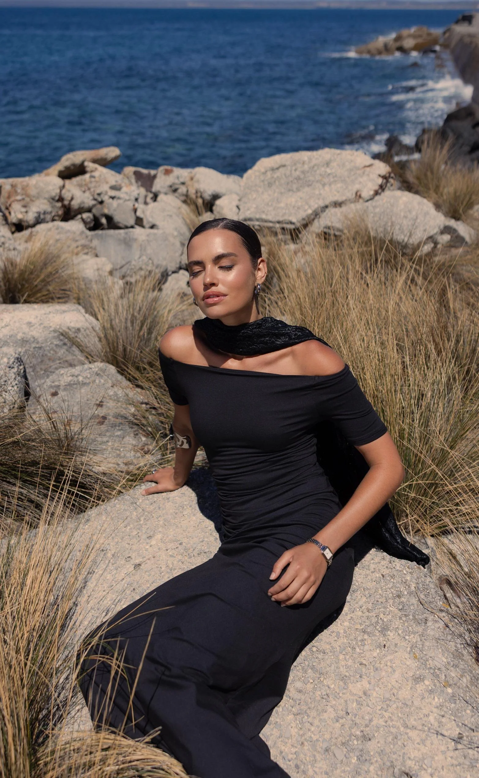 Piper Maxi Dress (Black) - Image 6