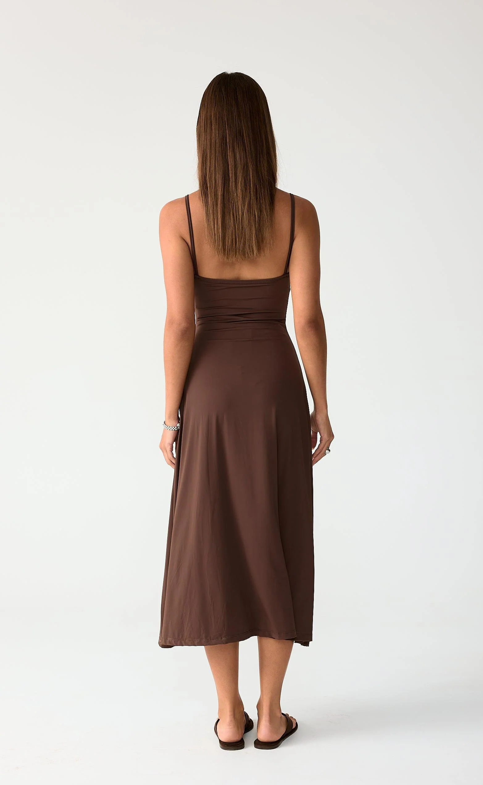 Poppy Midi Dress (Chocolate) - Image 4