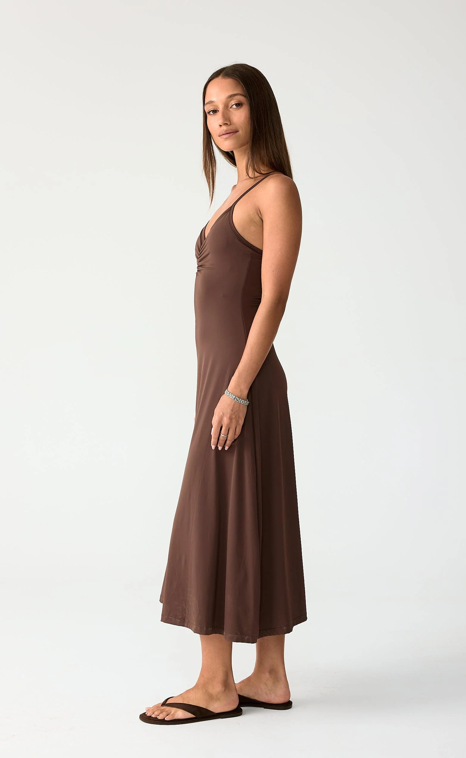 Poppy Midi Dress (Chocolate) - Image 6
