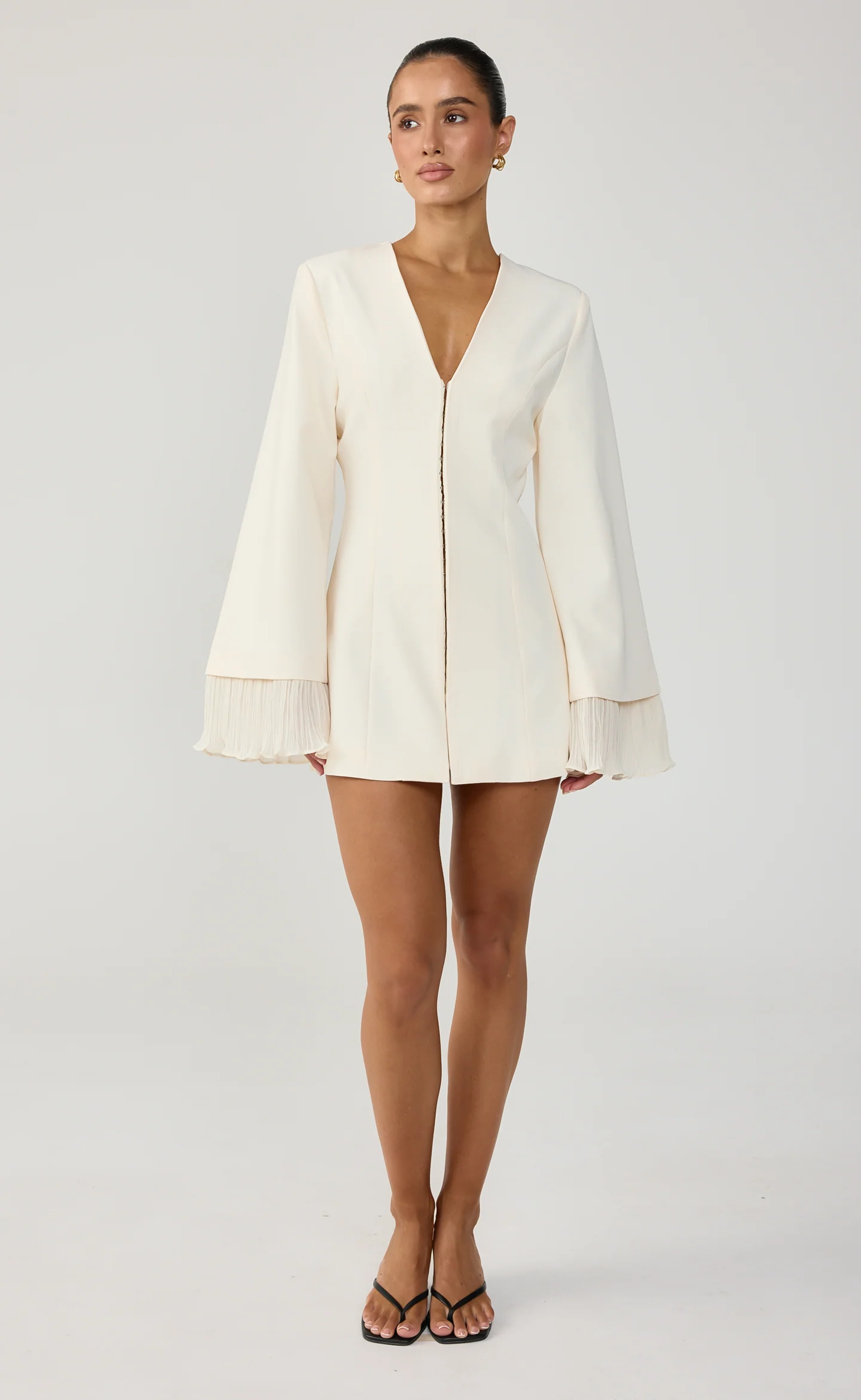 Rae Mini Dress (Cream) - Image 4