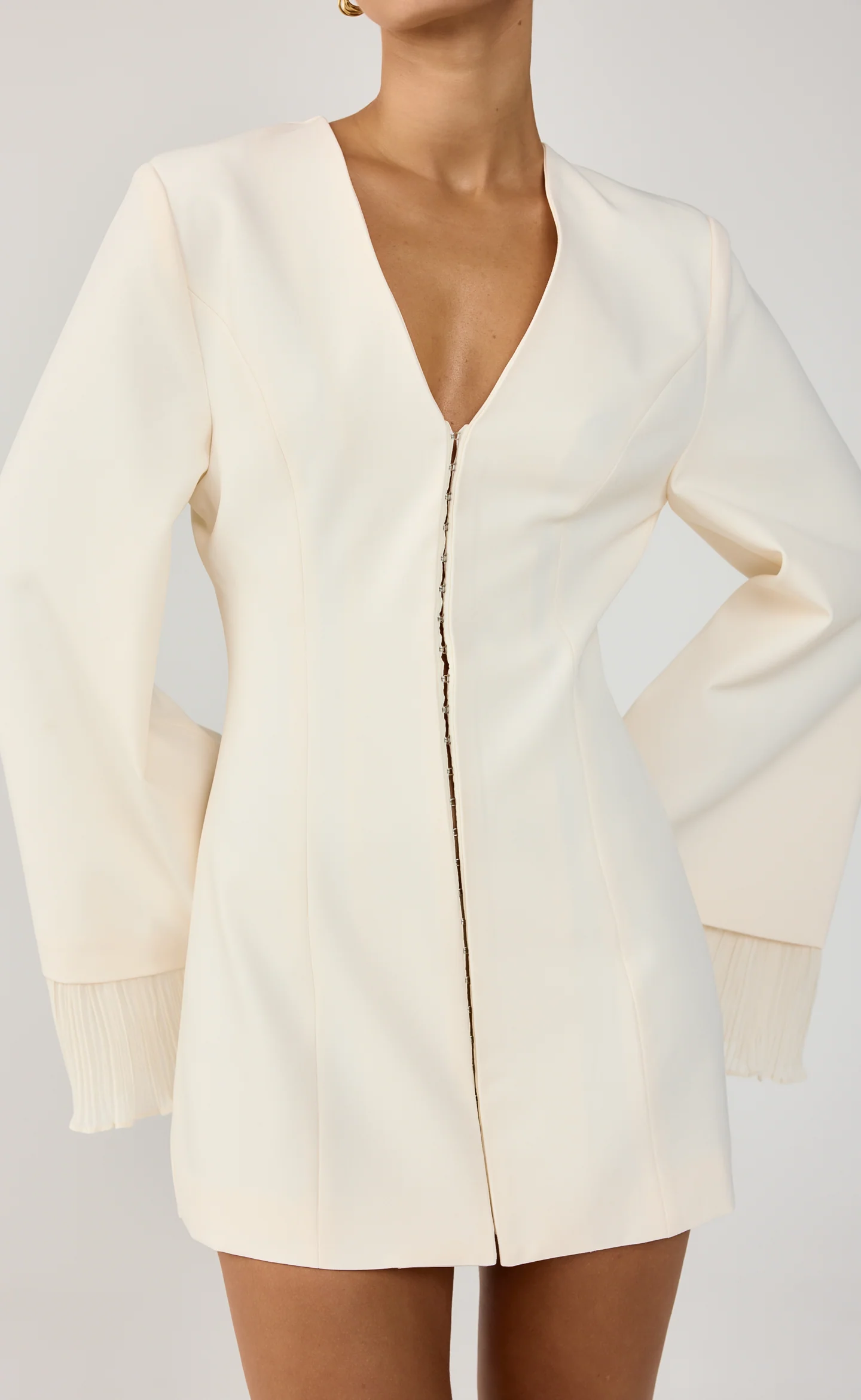 Rae Mini Dress (Cream) - Image 5