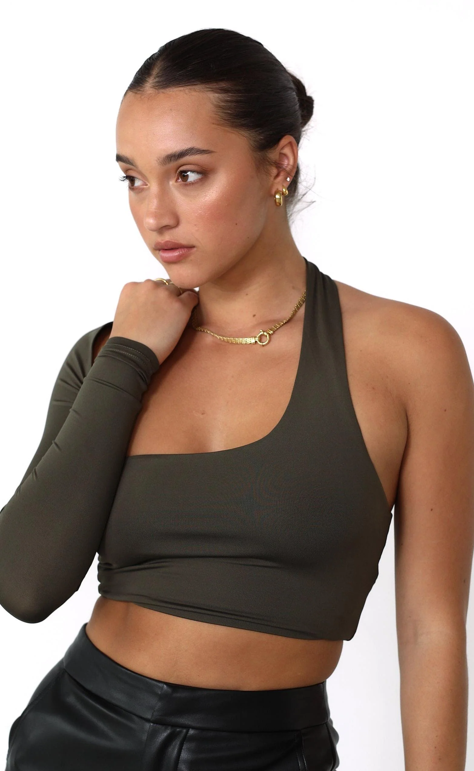 Ryleigh Crop Top (Burnt Olive)