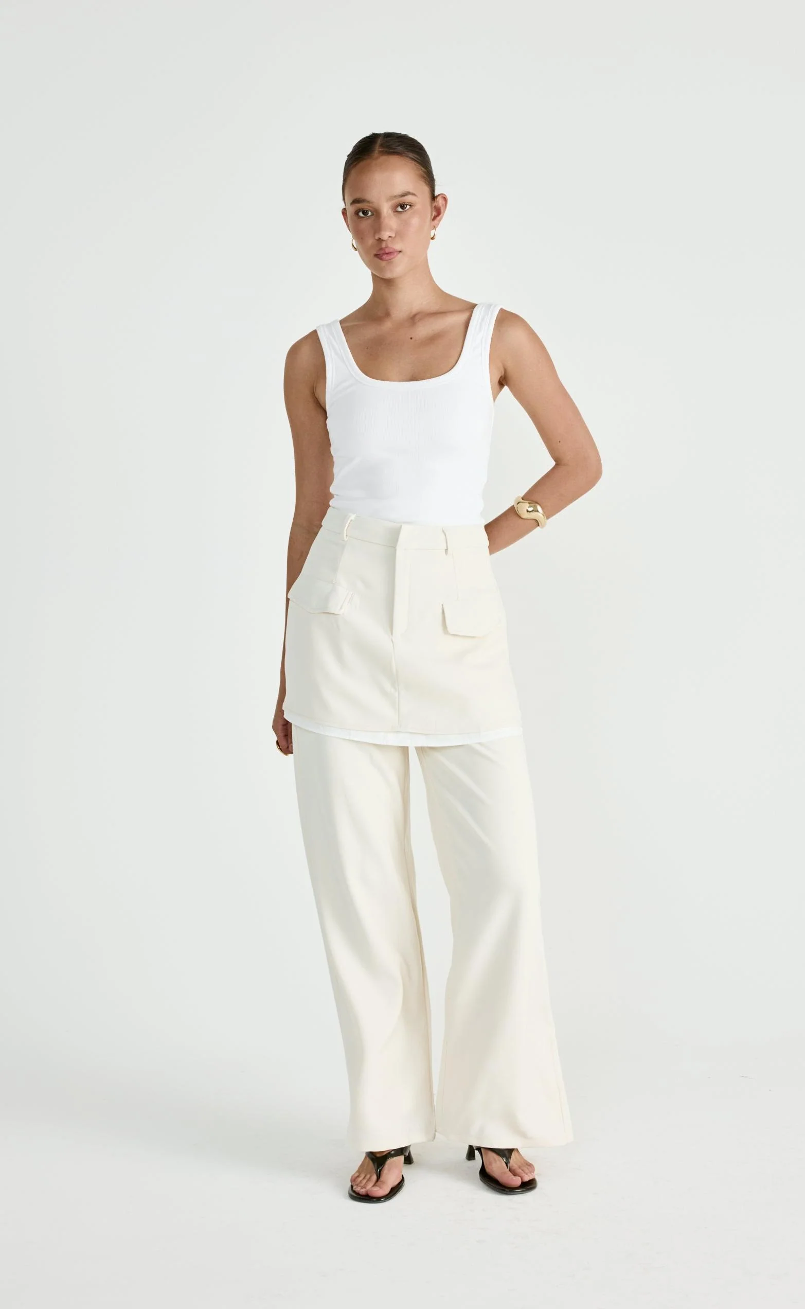 Scarlette Mini Skirt (Oat)