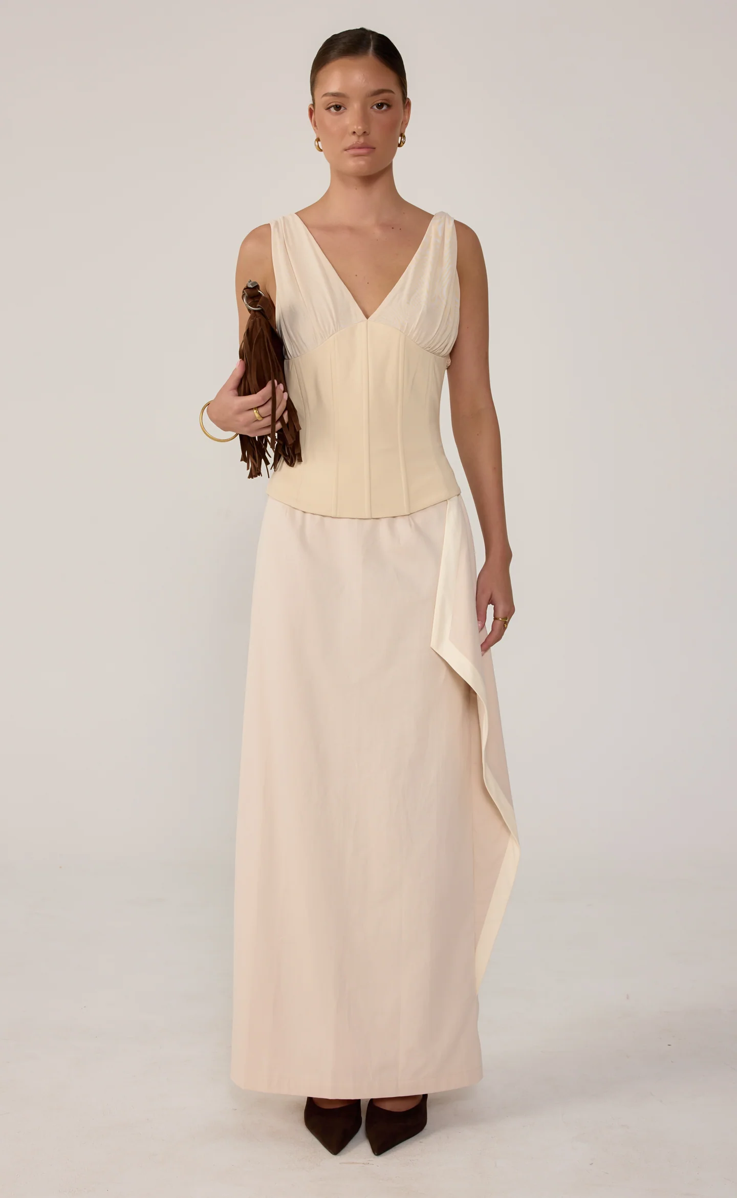 Sizzling Maxi Skirt (Iced Coffee)