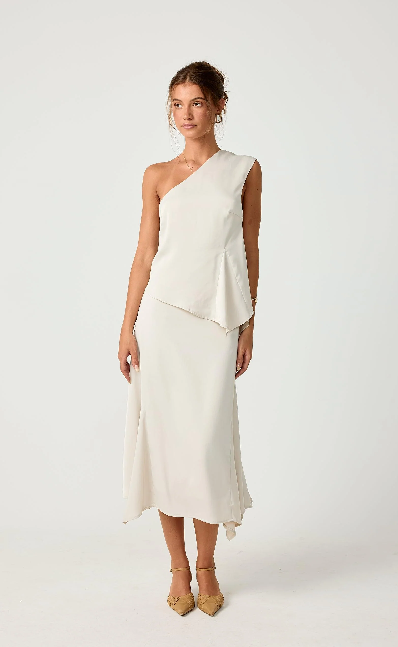 Stolen Glances Midi Skirt (Oat) - Image 6