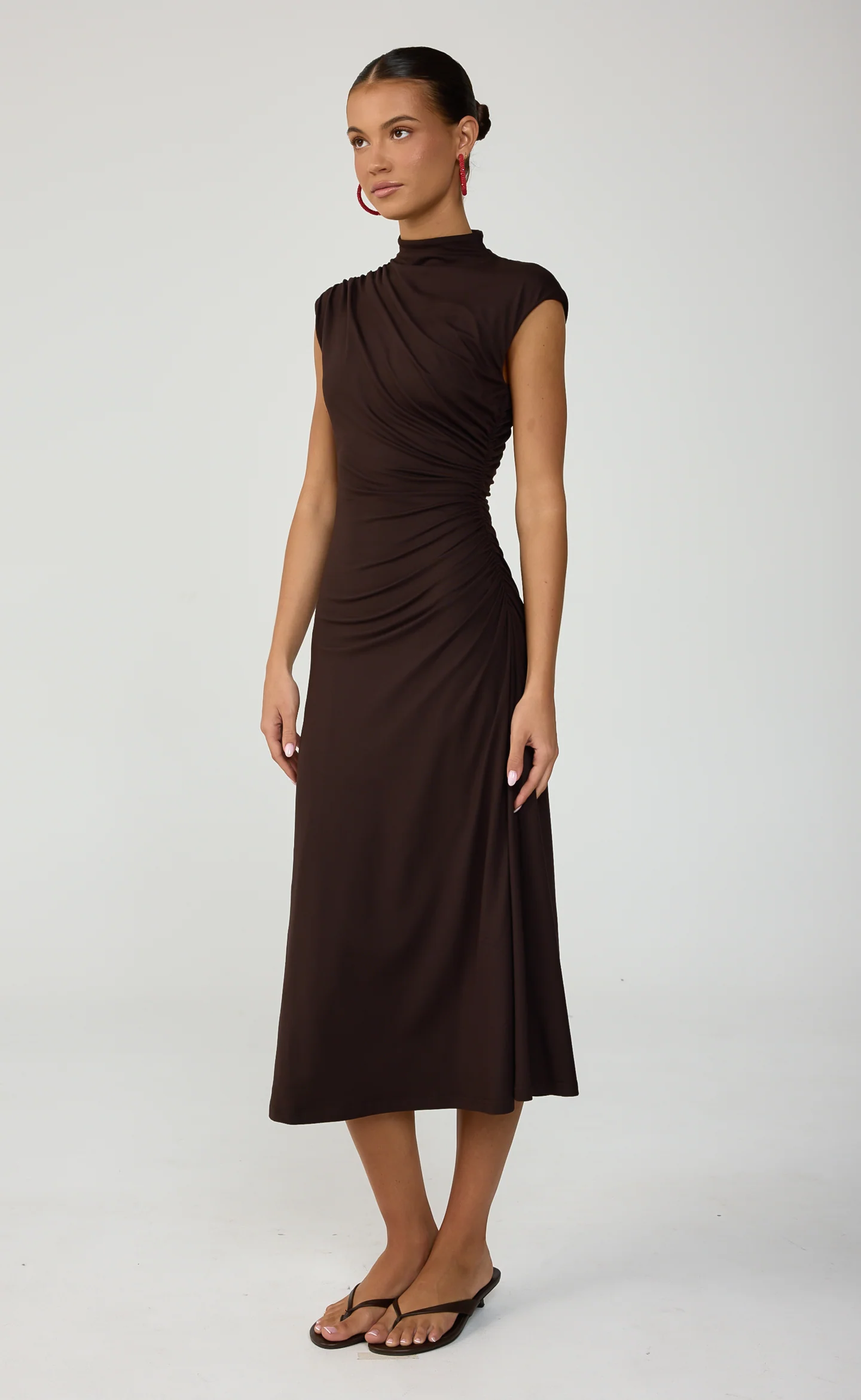Stolen Midi Dress (Chocolate) - Image 3