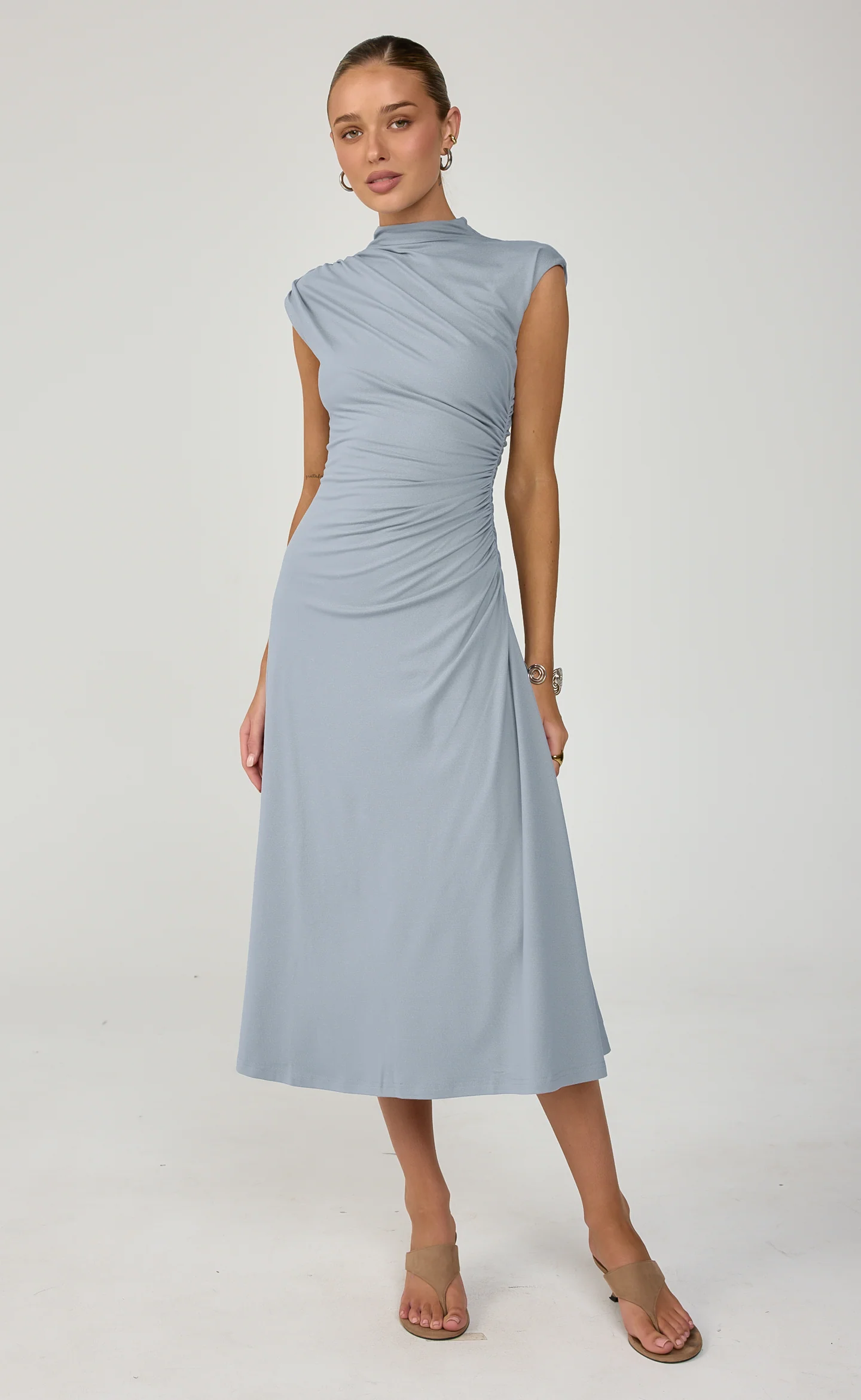 Stolen Midi Dress (Muted Blue) - Image 6