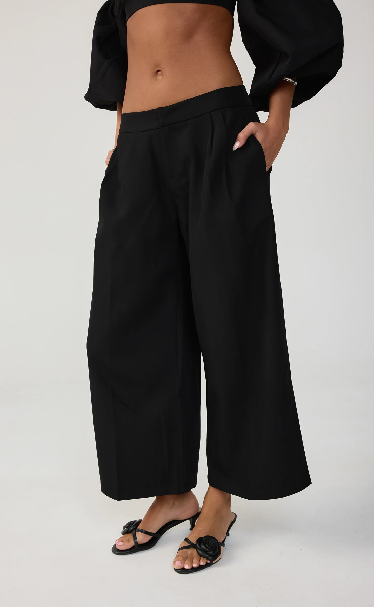 Teigen Midi Pants (Black) - Image 3