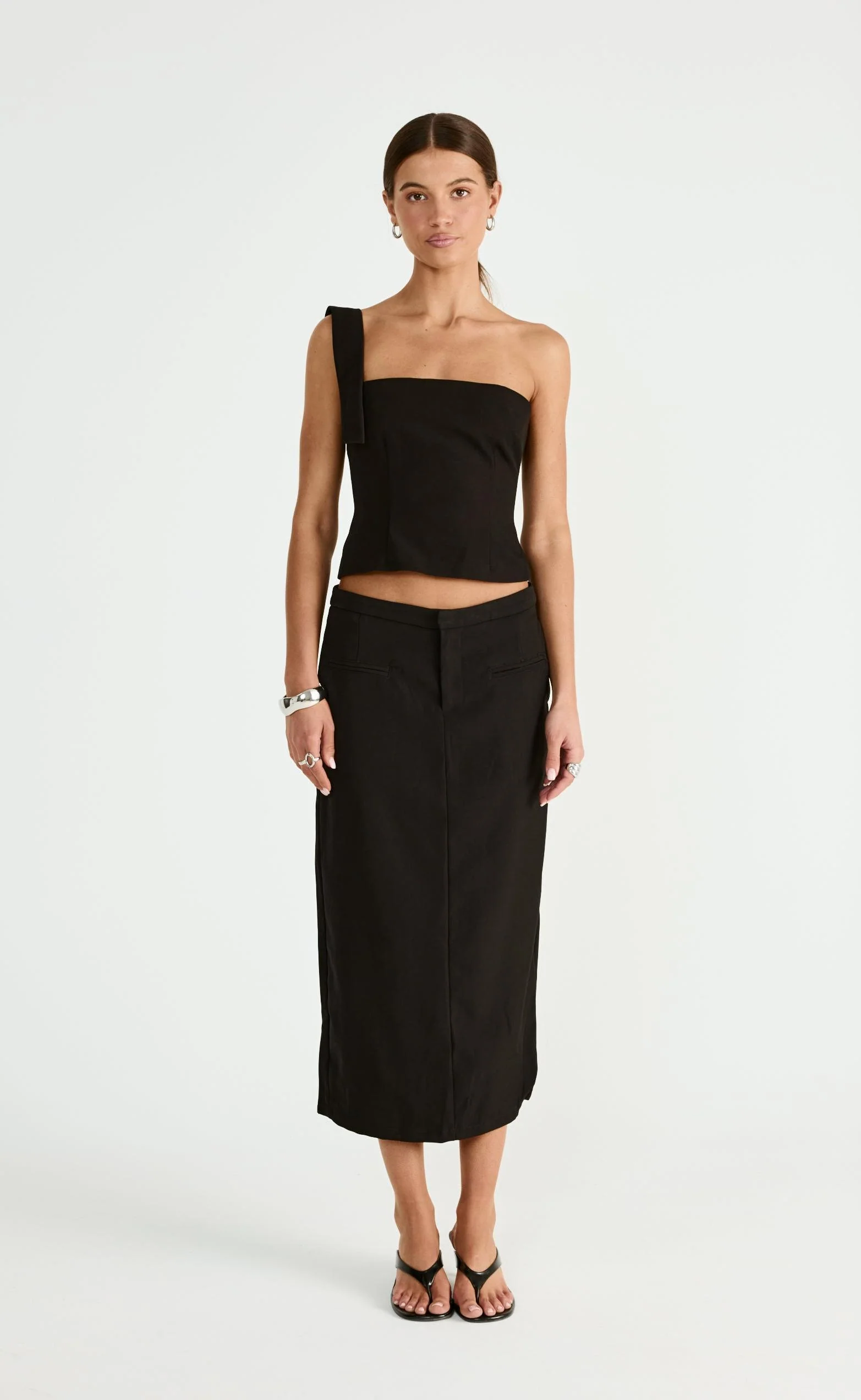 Tillie Midi Skirt (Black)