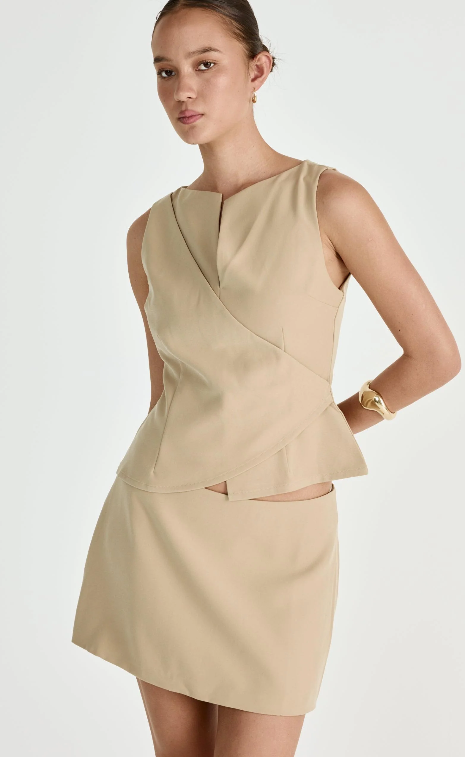 Tonya Mini Skirt (Honey) - Image 3