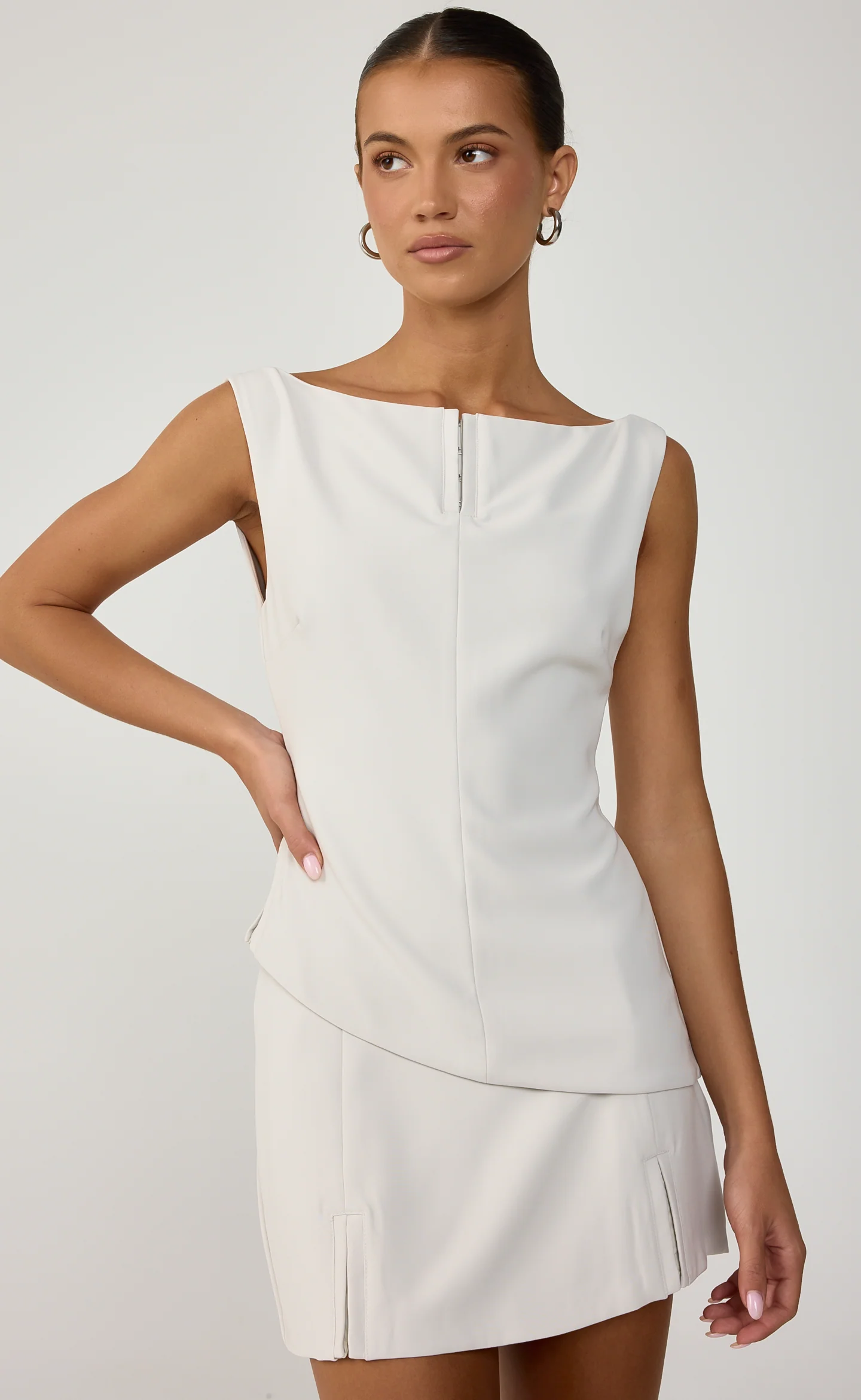 Zyra Micro Skirt (Silver) - Image 2
